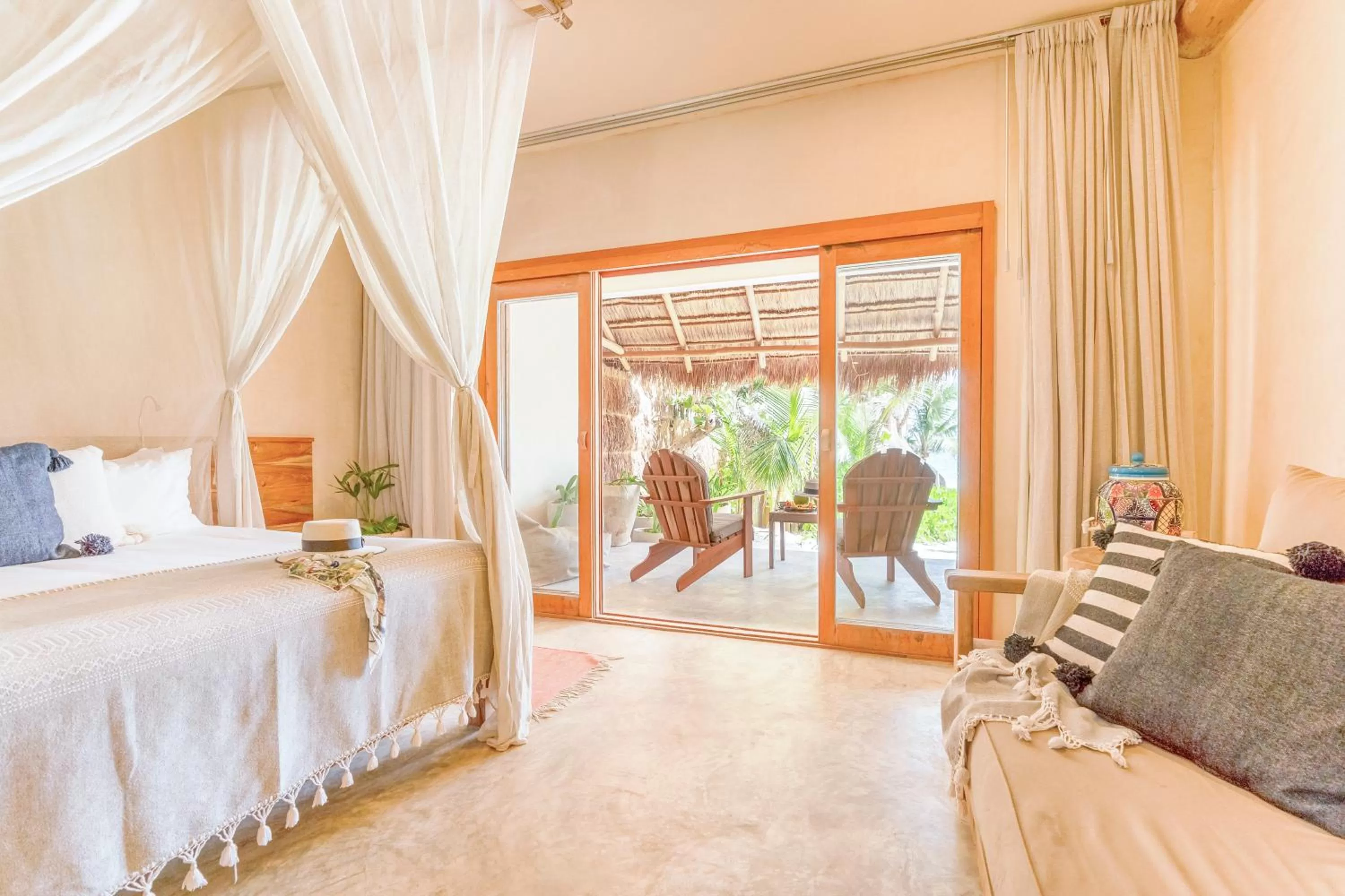 Bed in Ahau Tulum - Beachfront Hotel