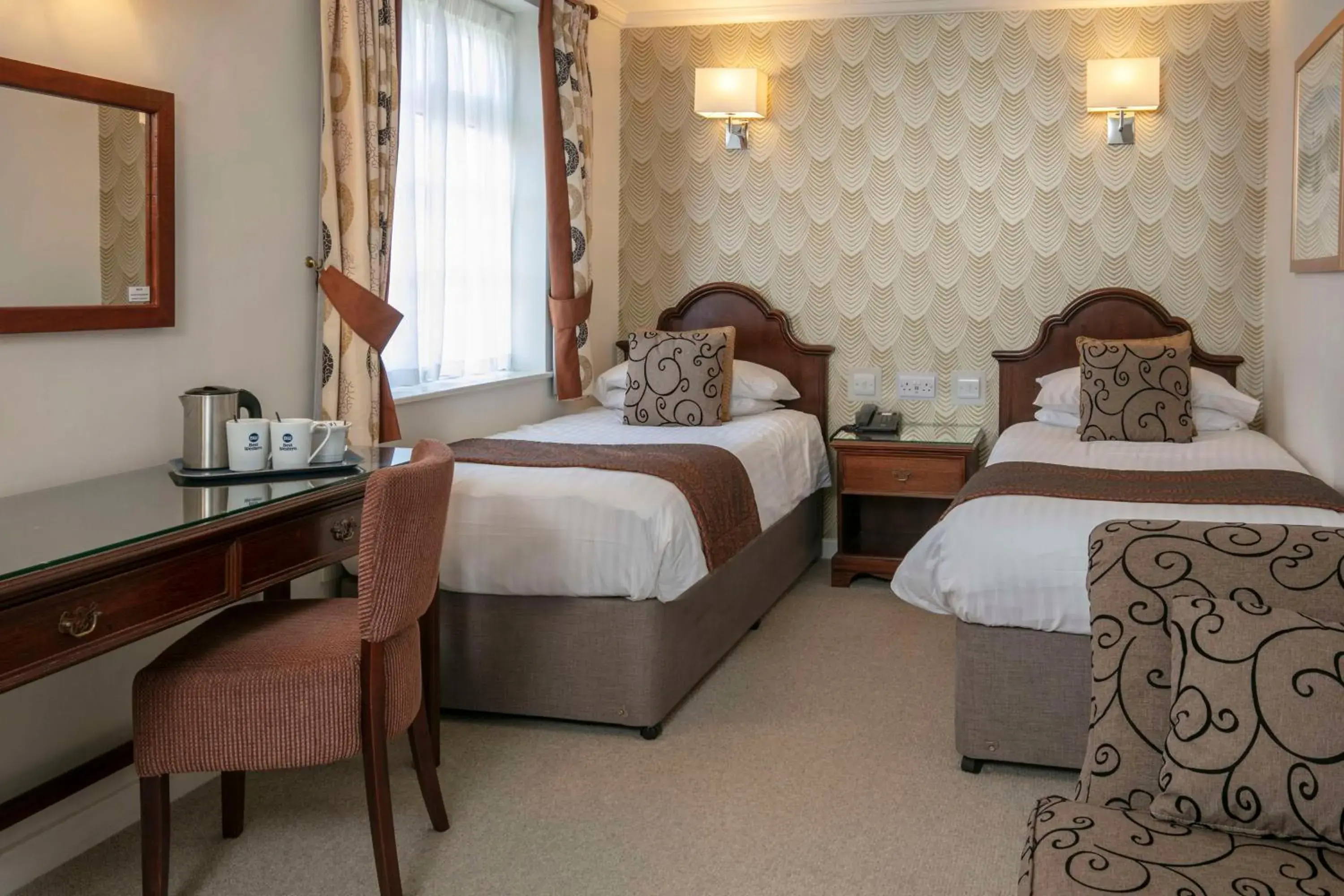 Bedroom, Bed in Best Western Sysonby Knoll Hotel Bedroom, Bed in Best Western Sysonby Knoll Hotel