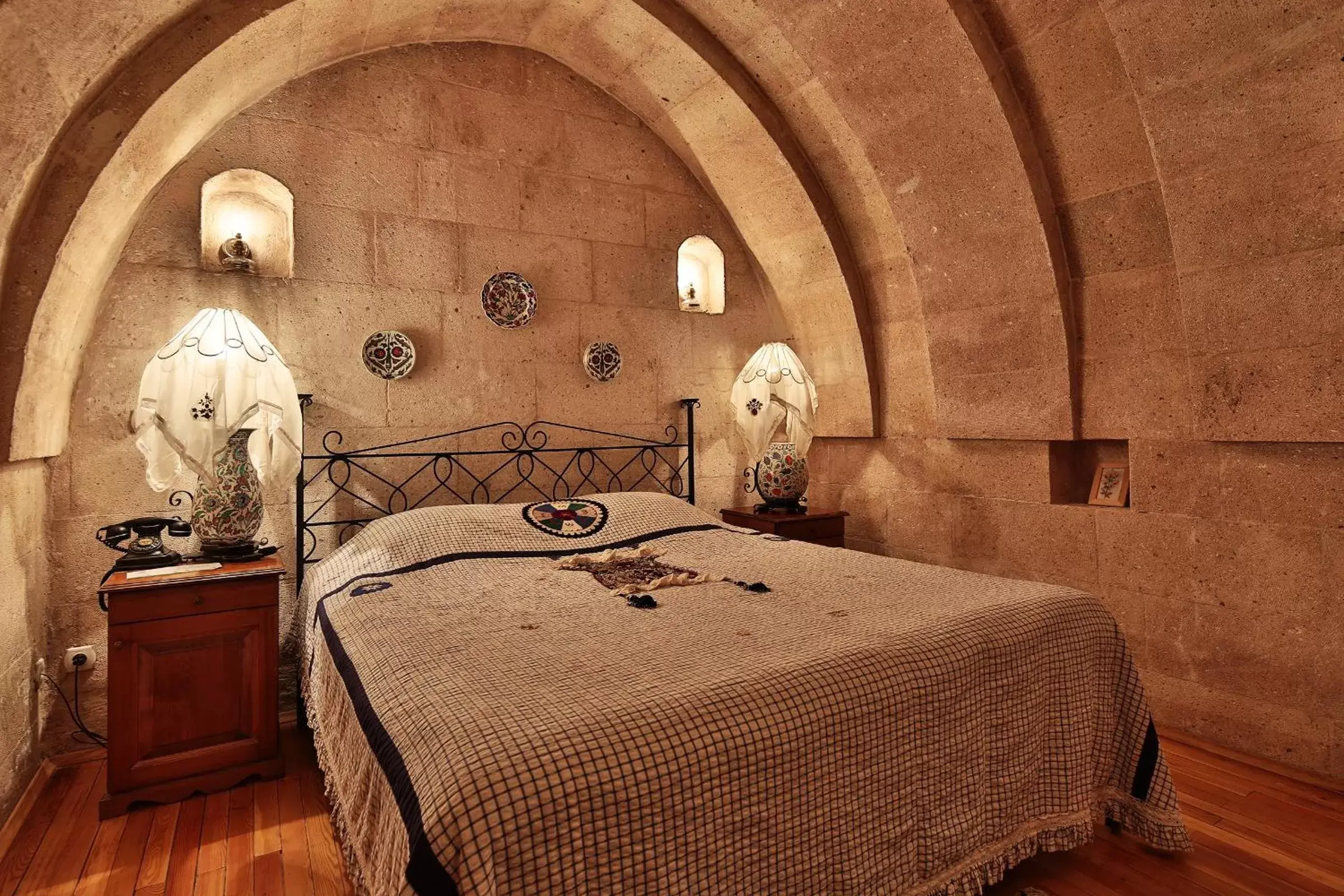 Bed in Cappadocia Cave Suites