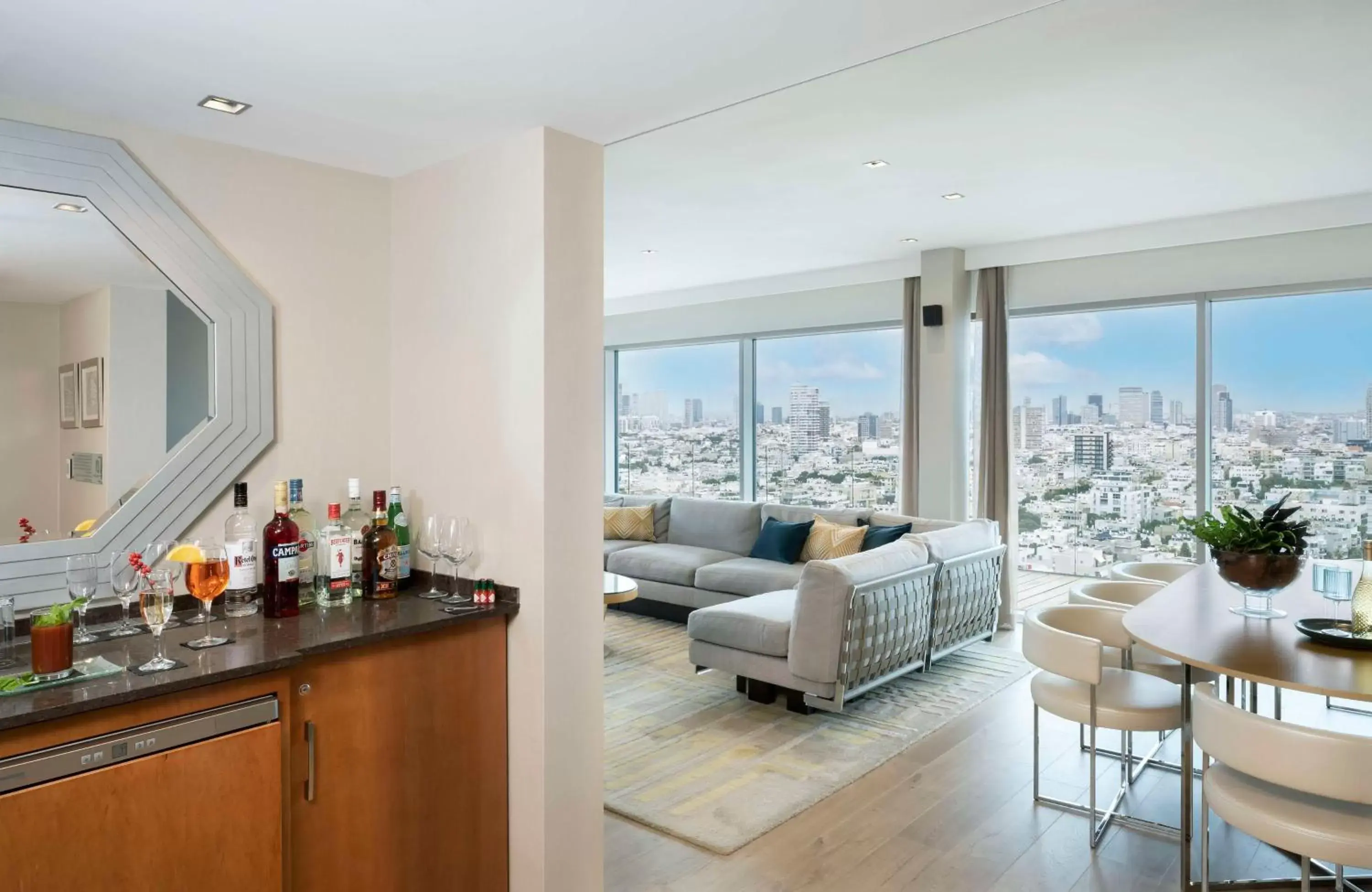 Living room in The Vista At Hilton Tel Aviv