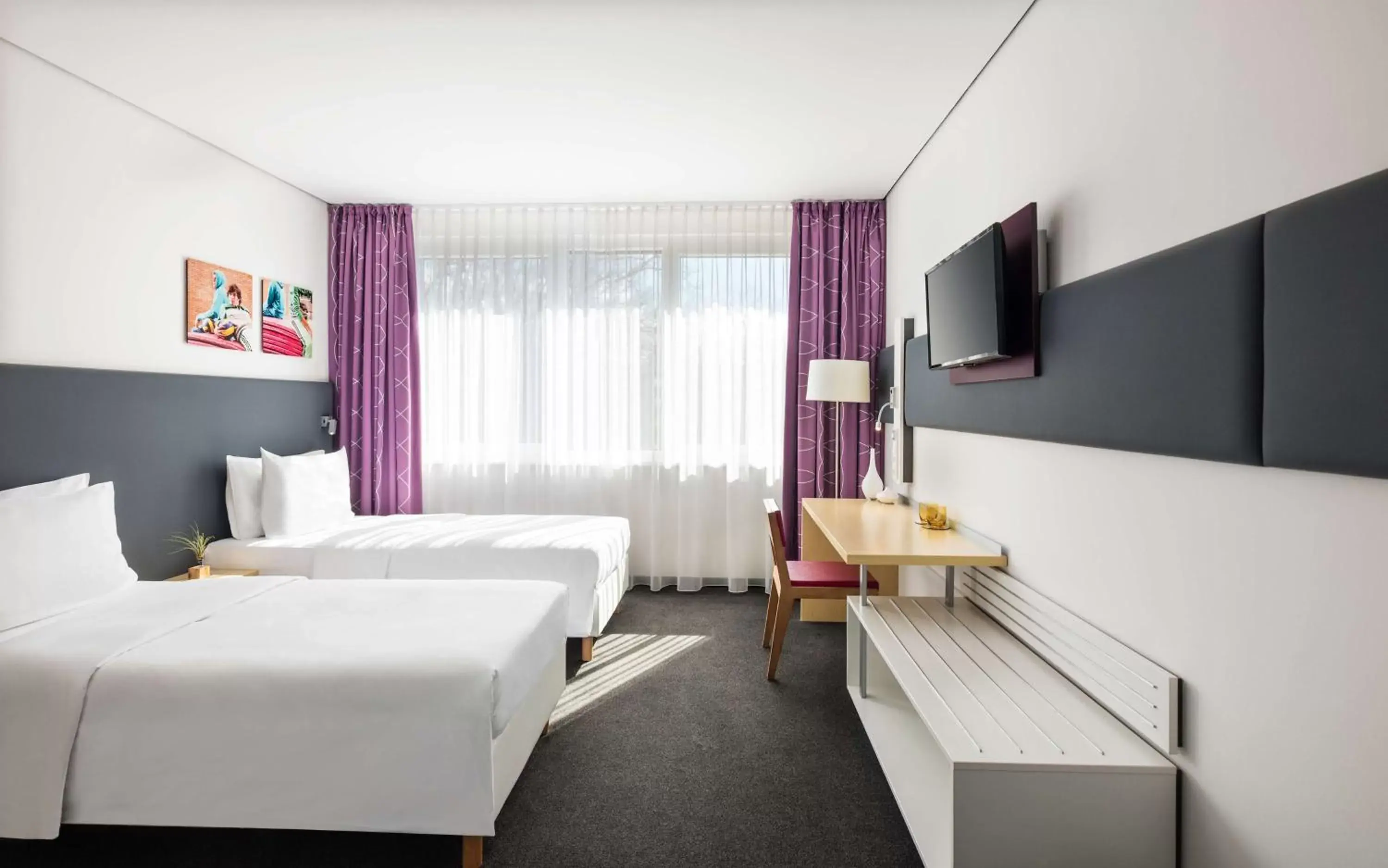 Bedroom, Bed in Lindner Hotel Frankfurt Sportpark part of JdV by Hyatt