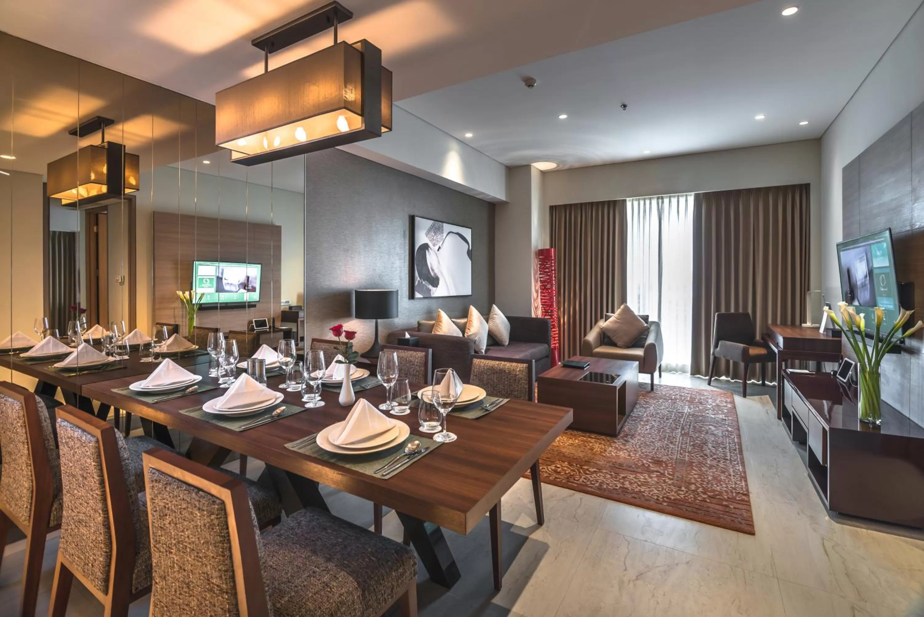 Seating area in Oakwood Hotel & Residence Surabaya