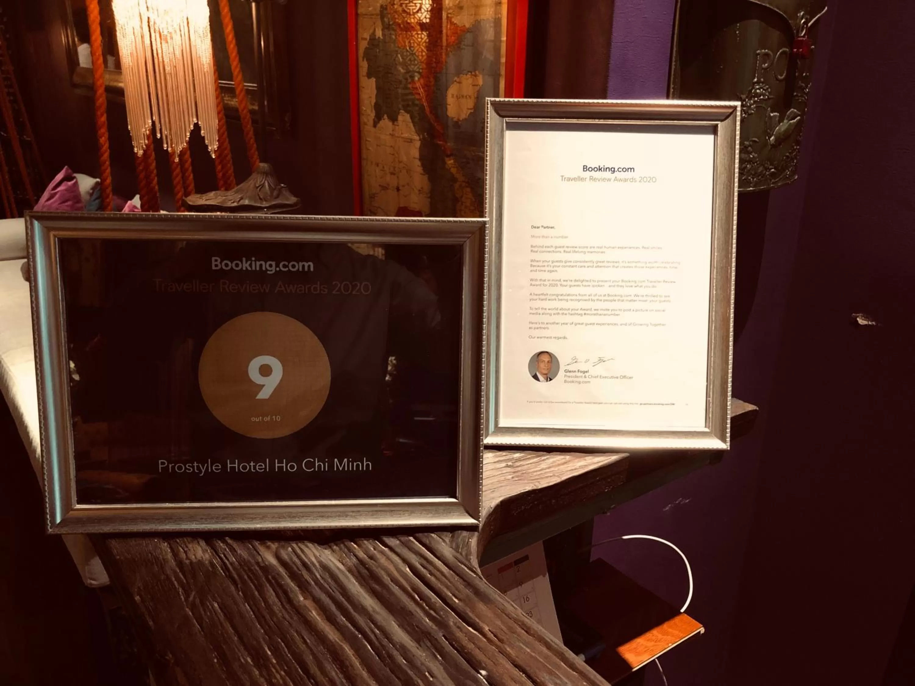 Certificate/Award in Prostyle Hotel Ho Chi Minh プロスタイルホテルホーチミン