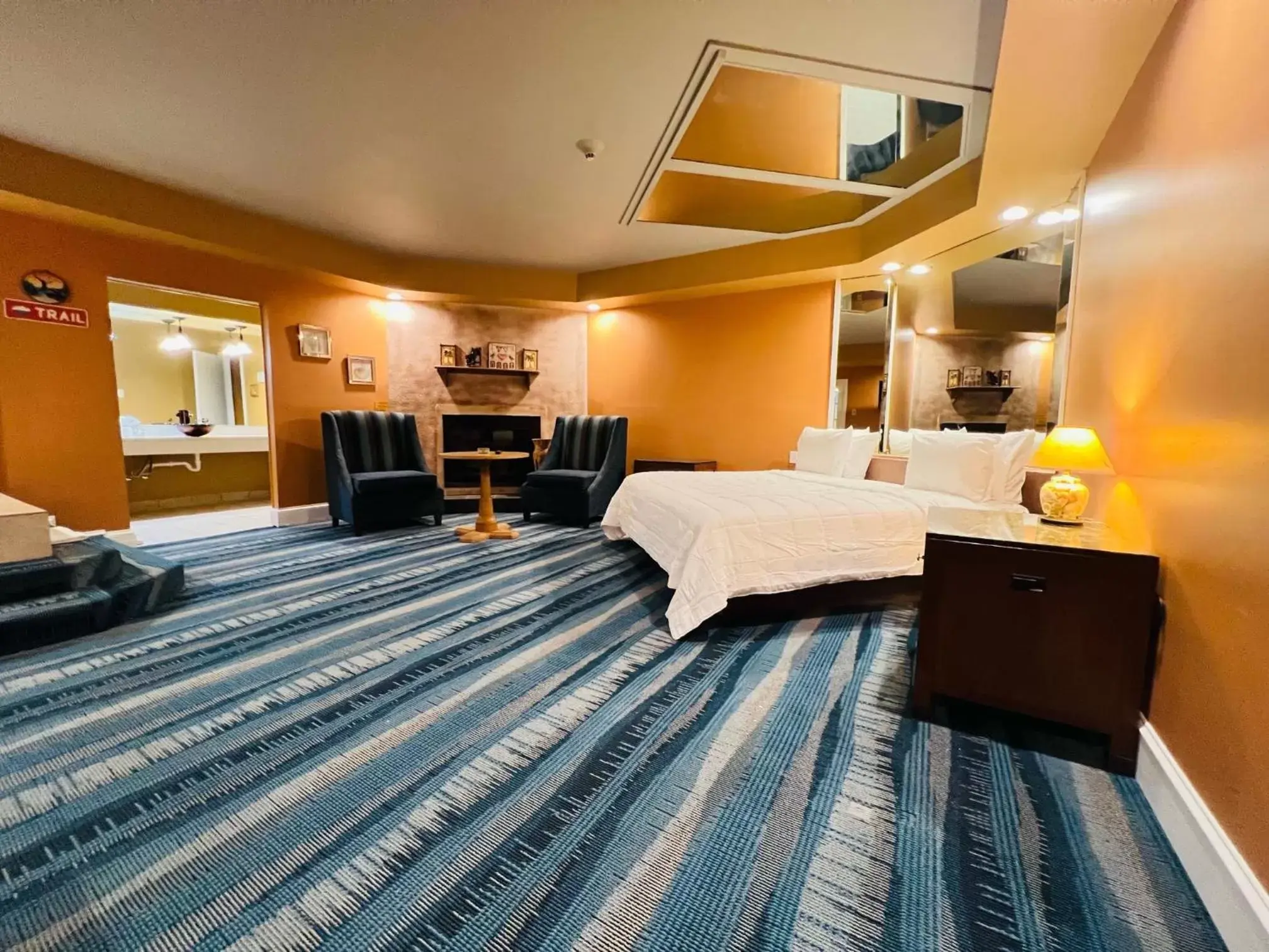 Hot Tub, Bed in Inn of the Dove Romantic Luxury Suites with Jacuzzi & Fireplace at Harrisburg-Hershey, PA