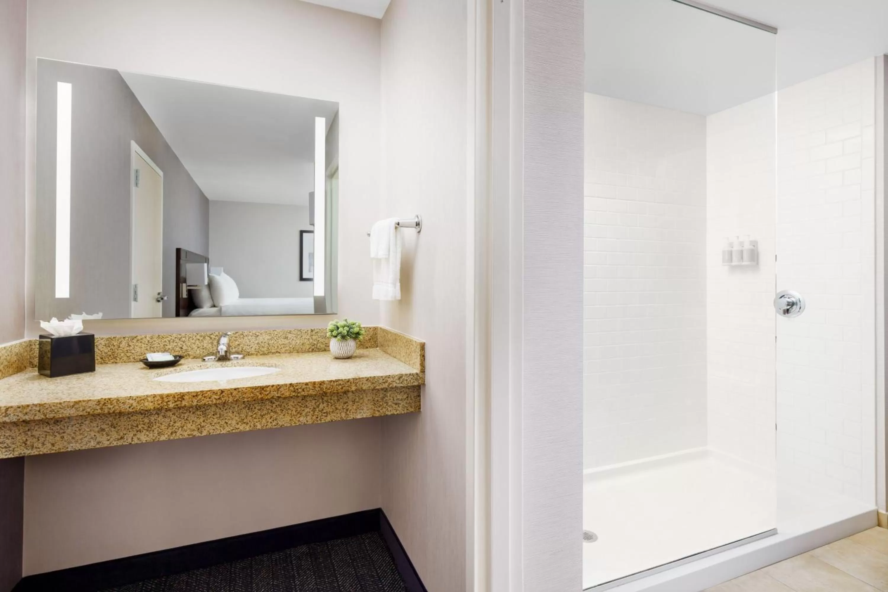 Bathroom in Courtyard Keene Downtown