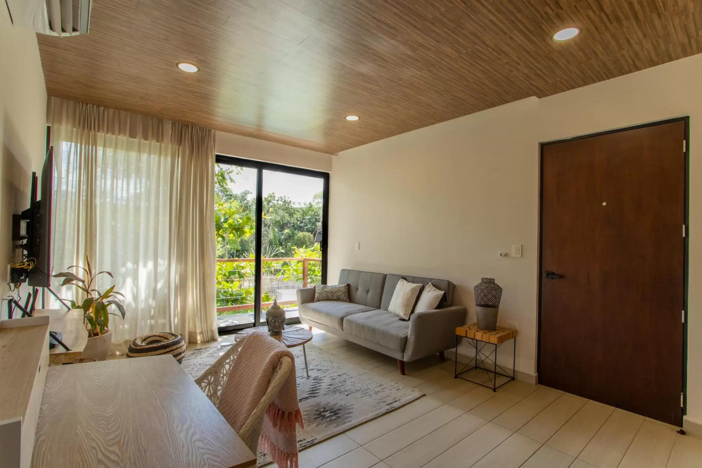 Living room, Seating Area in Luxury Condos Macondo Tulum