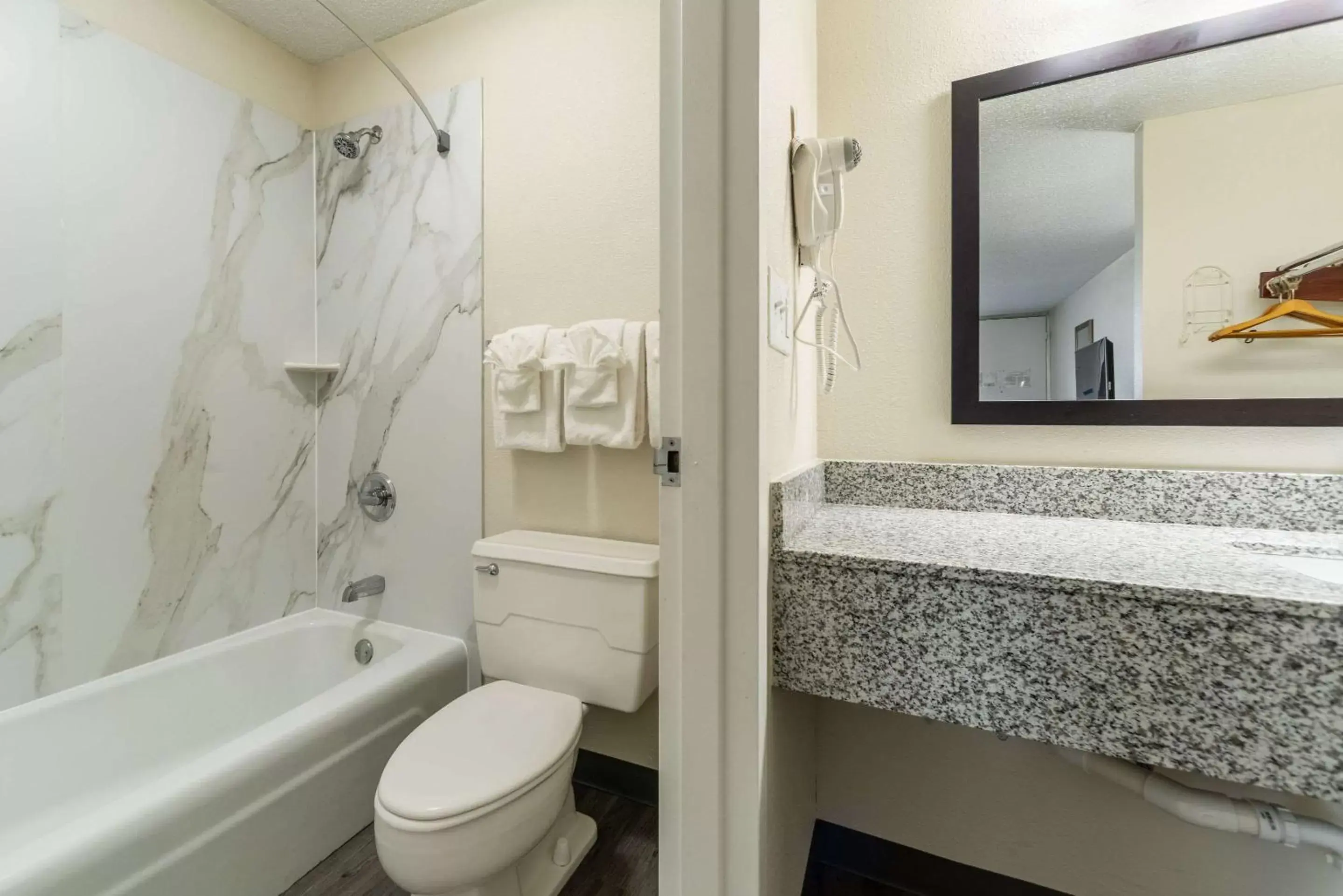 Bathroom in Quality Inn & Suites Vandalia near I-70 and Hwy 51