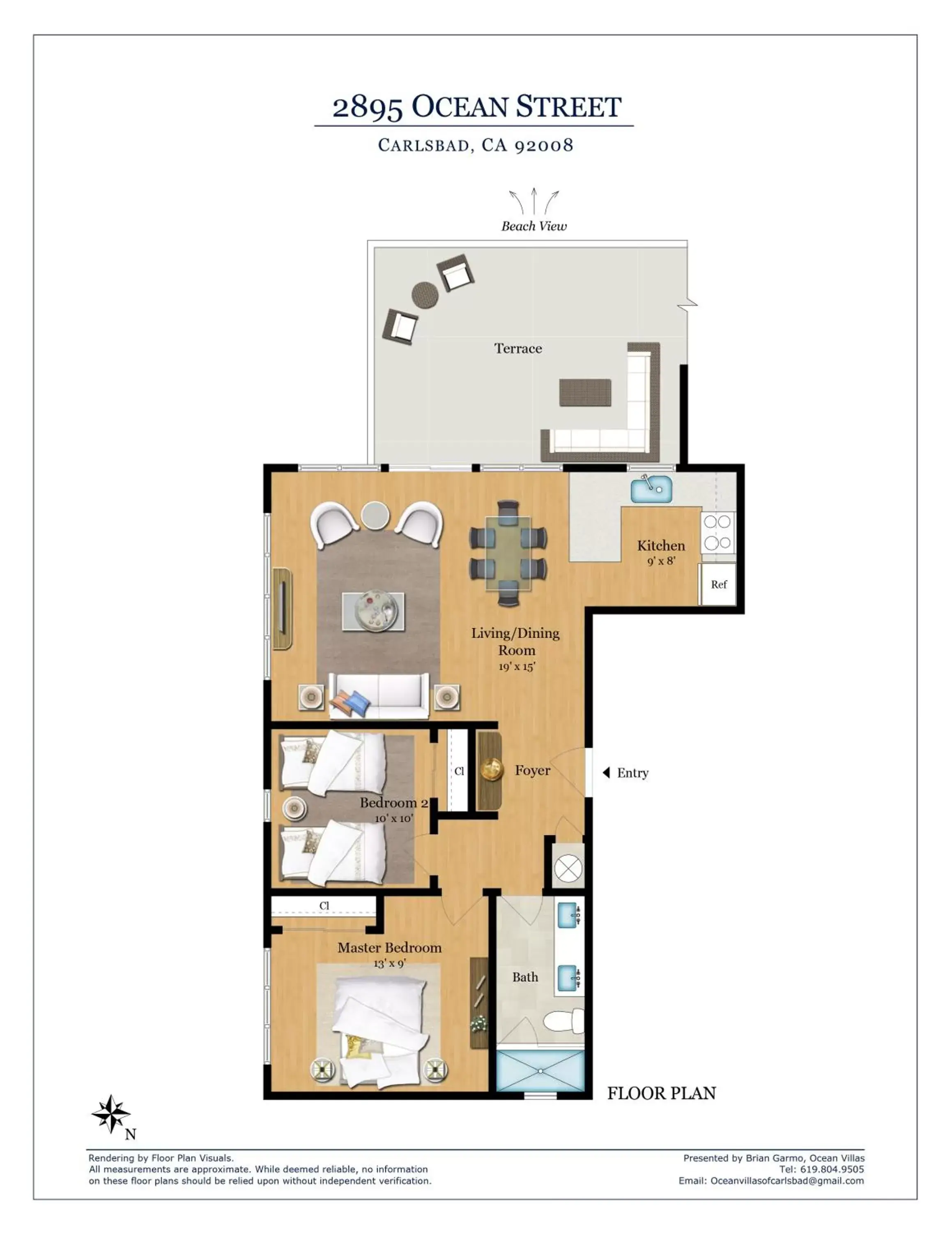 Floor Plan in Ocean Villas Beach Front