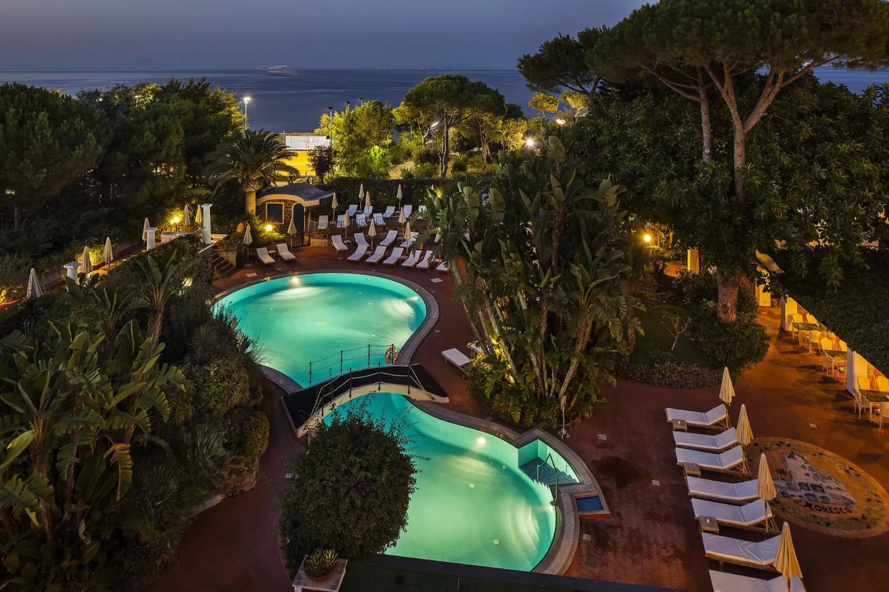 Night, Pool View in Grand Hotel Il Moresco