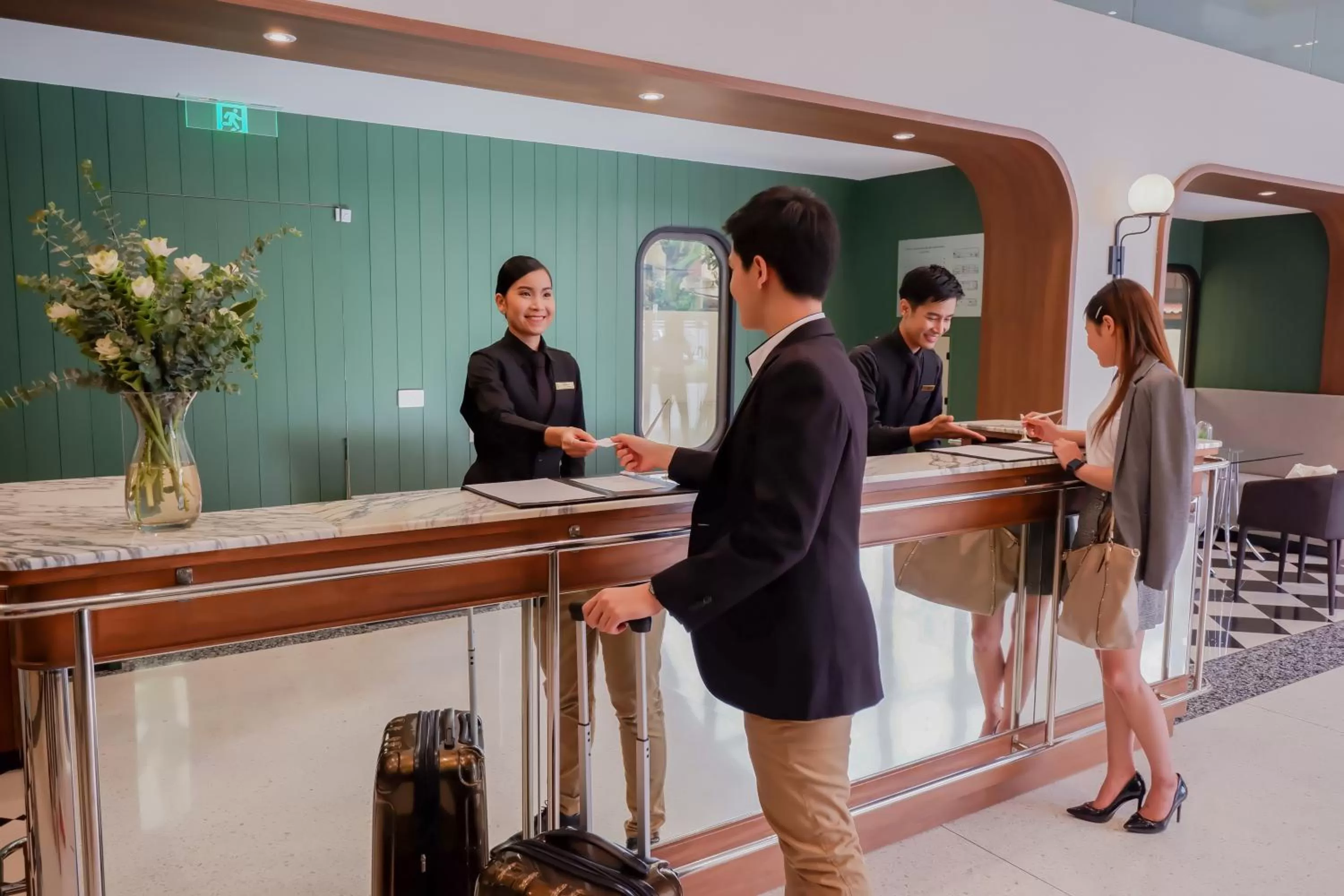 Lobby or reception in Justice Hotel