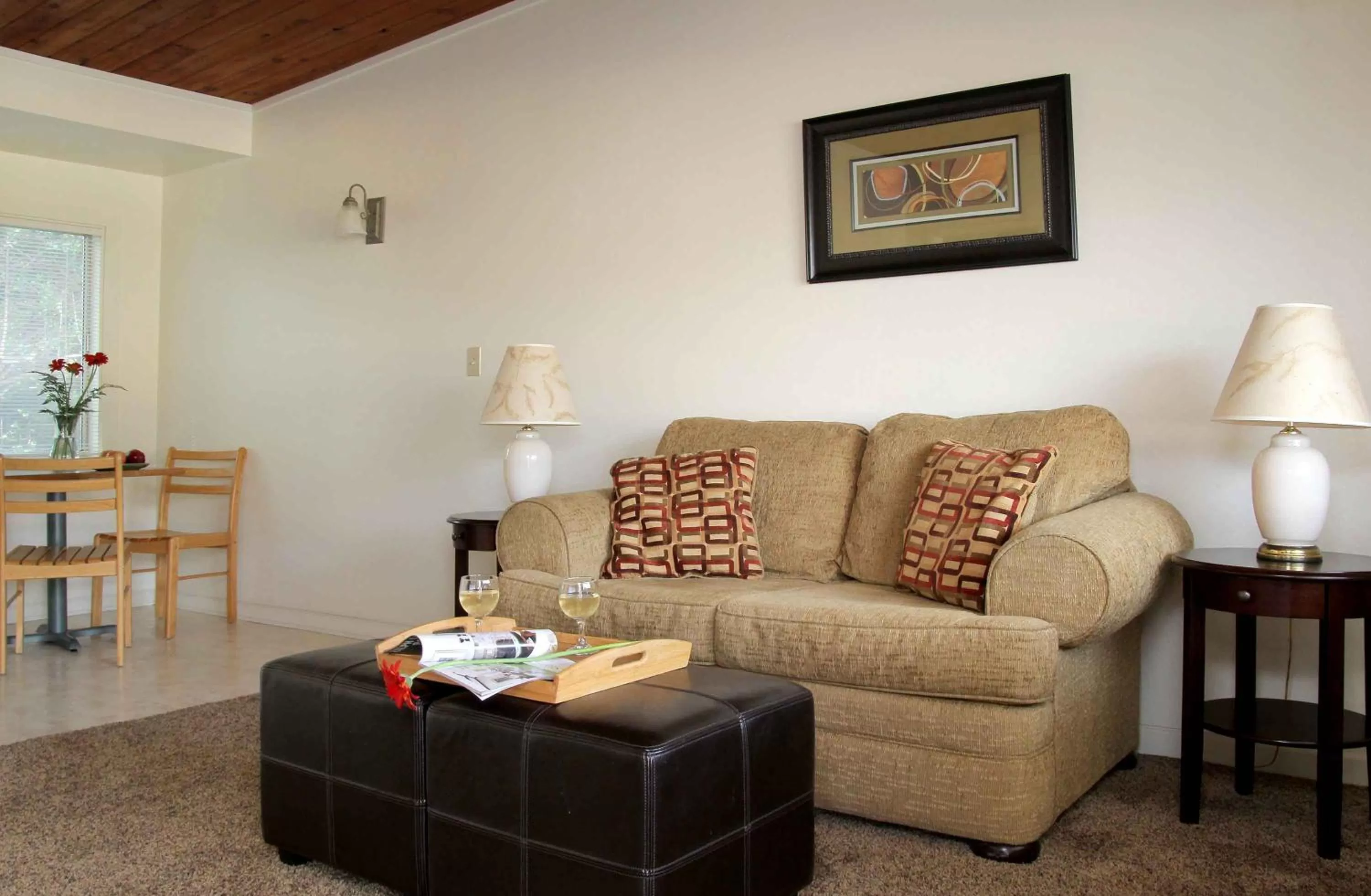 Living room in Redwood Suites