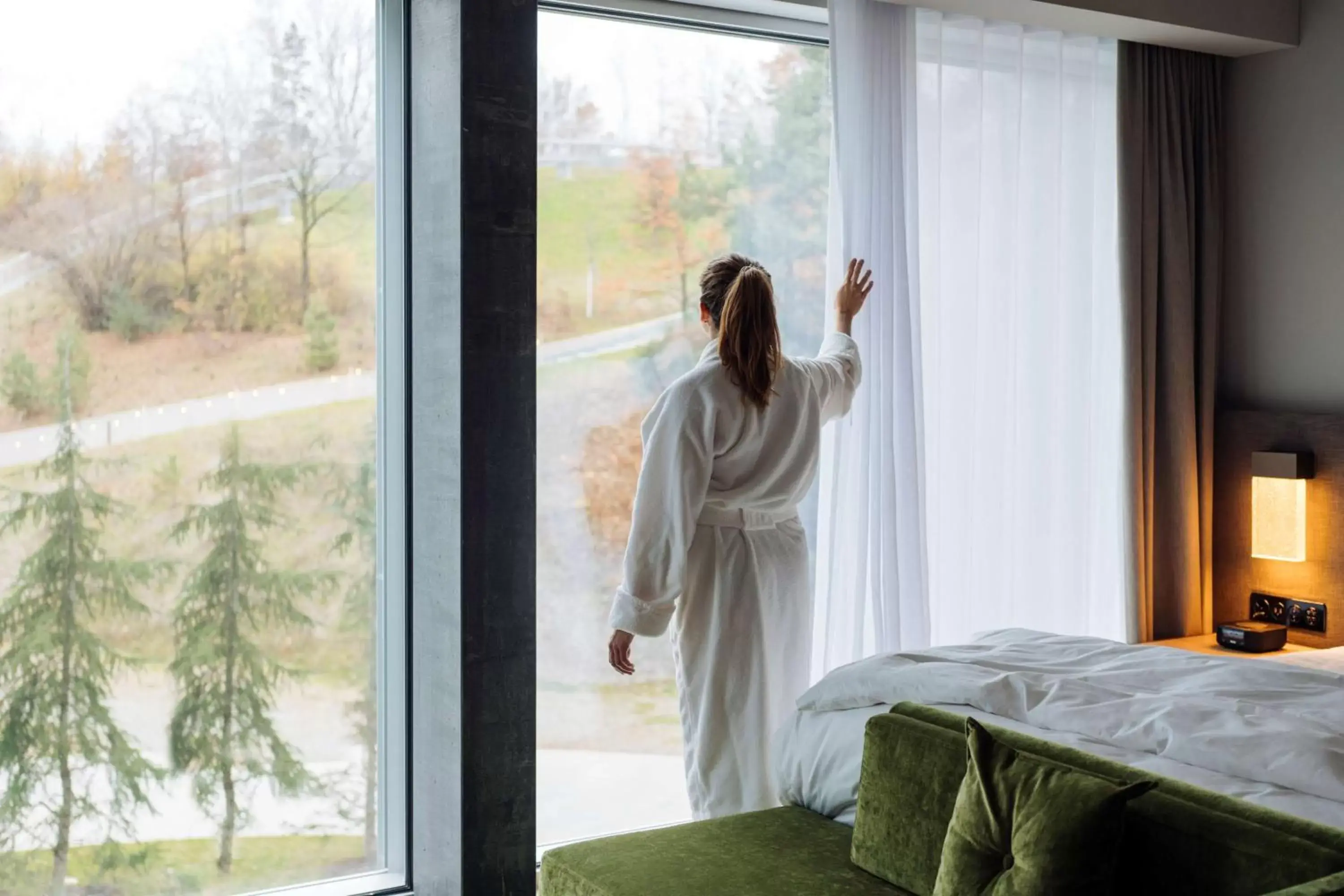 Bed in Hyatt Regency Zurich Airport Circle