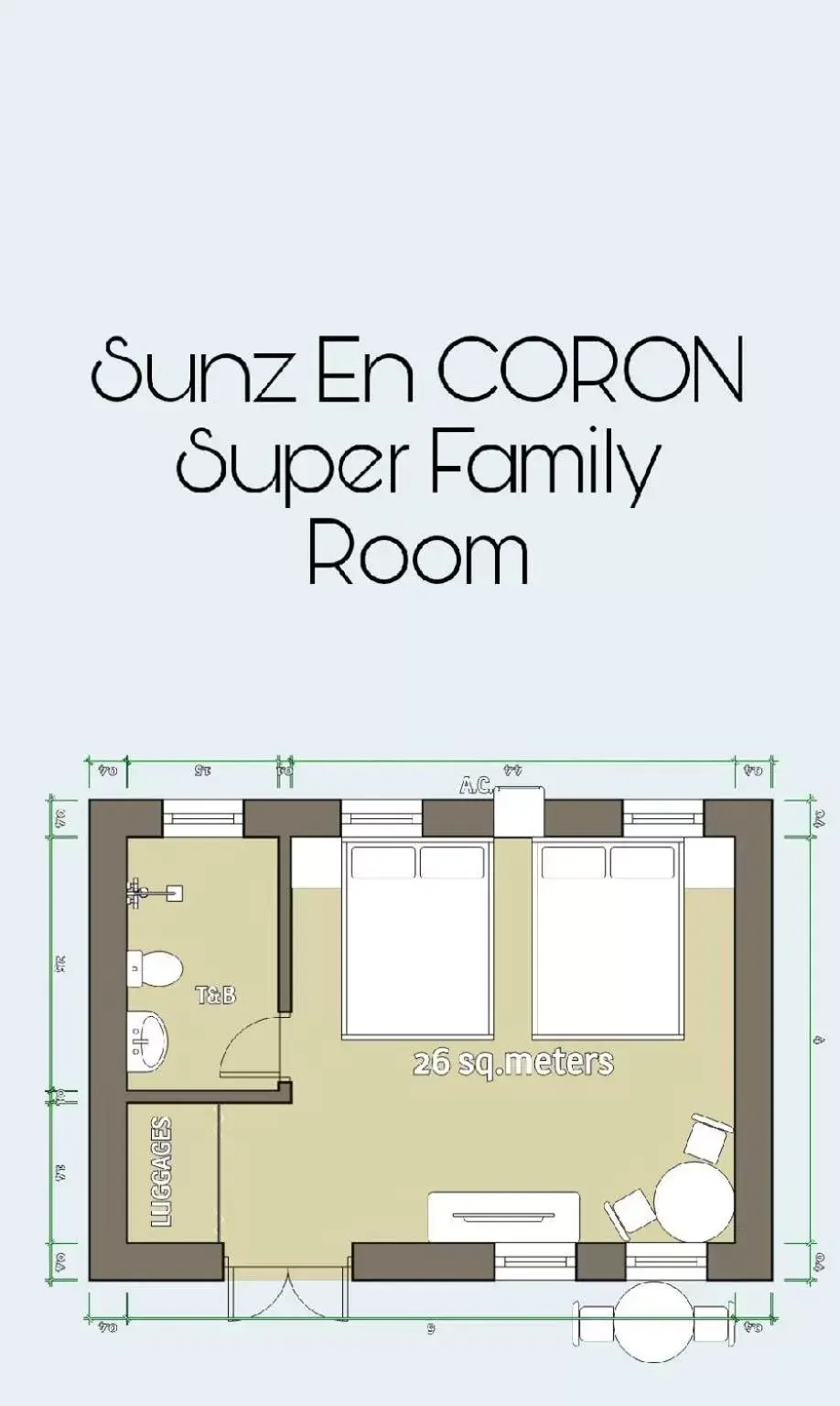 Floor Plan in Sunz en Coron Resort