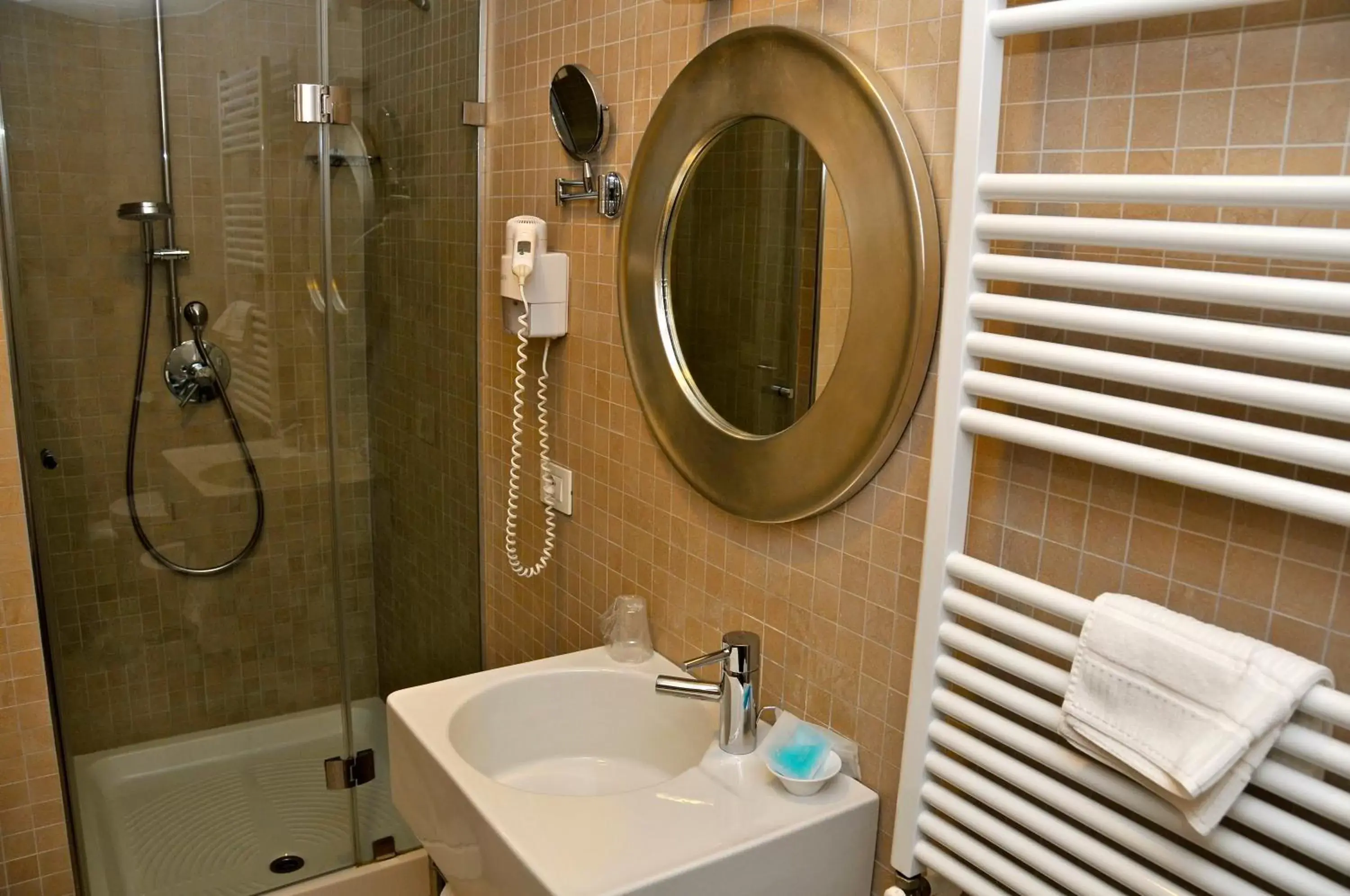 Shower, Bathroom in Hotel Del Conte