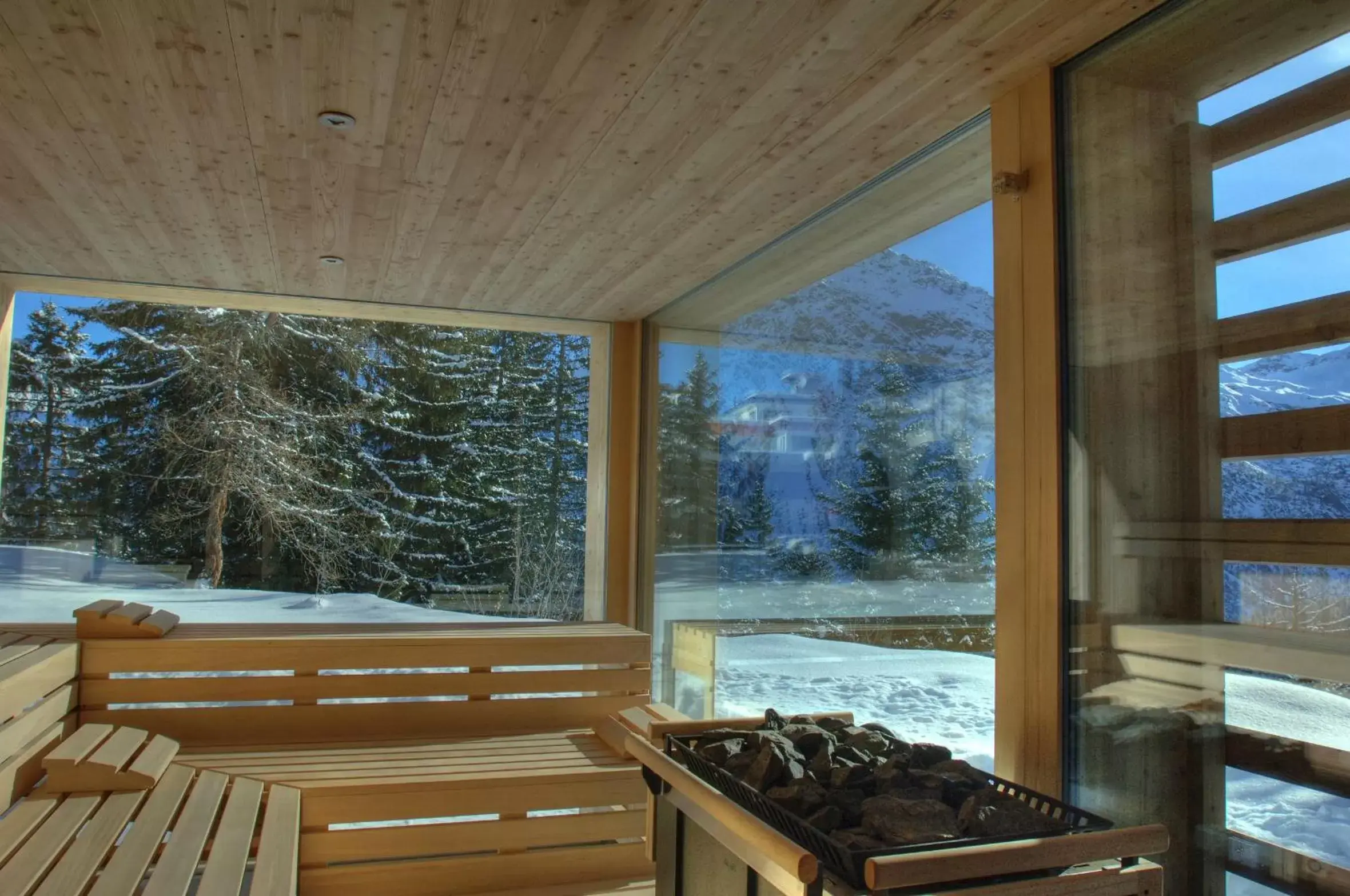 View (from property/room), Winter in Blatter's Arosa Hotel & Bella Vista SPA