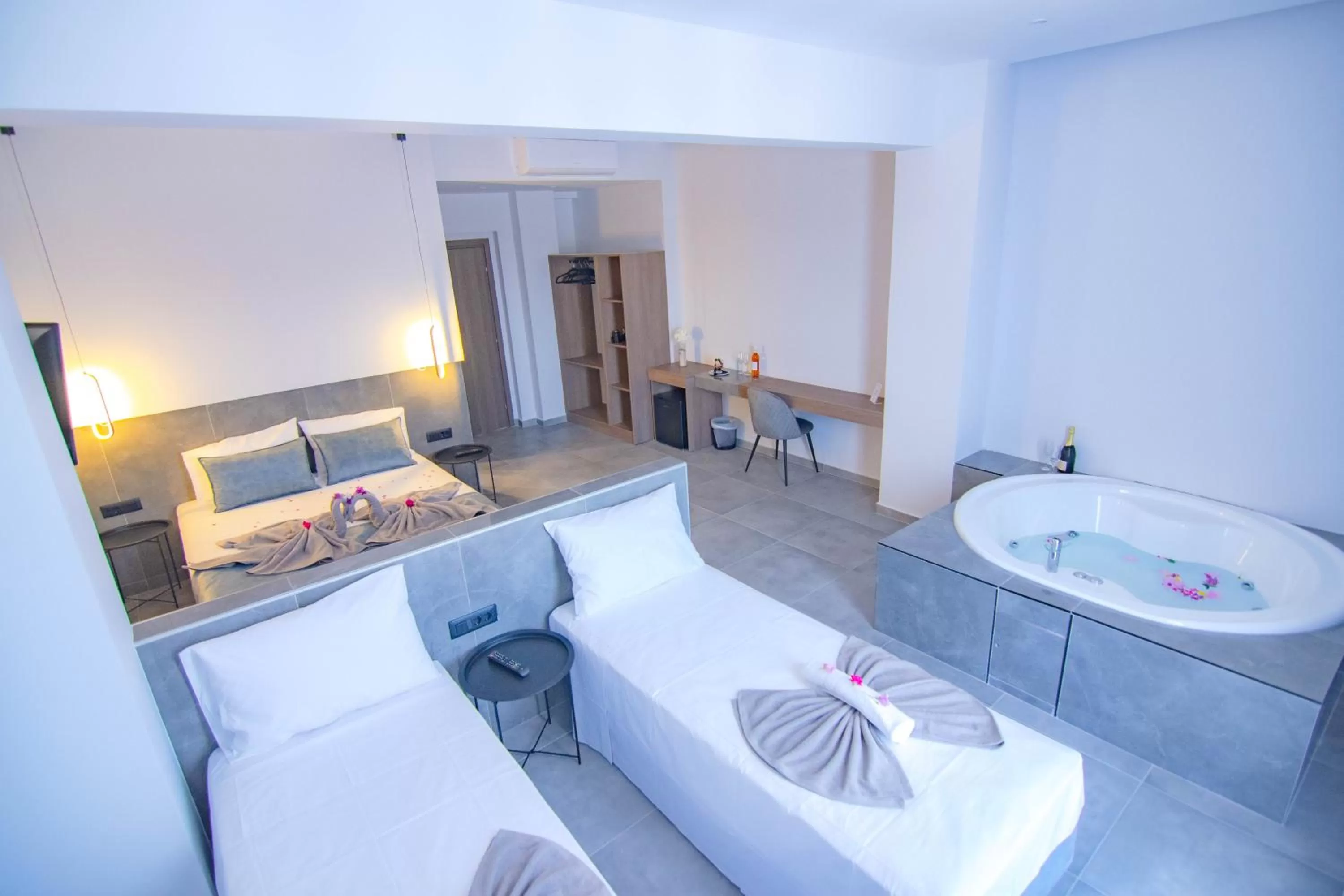 Bed in FRESH HOTEL FALIRAKI