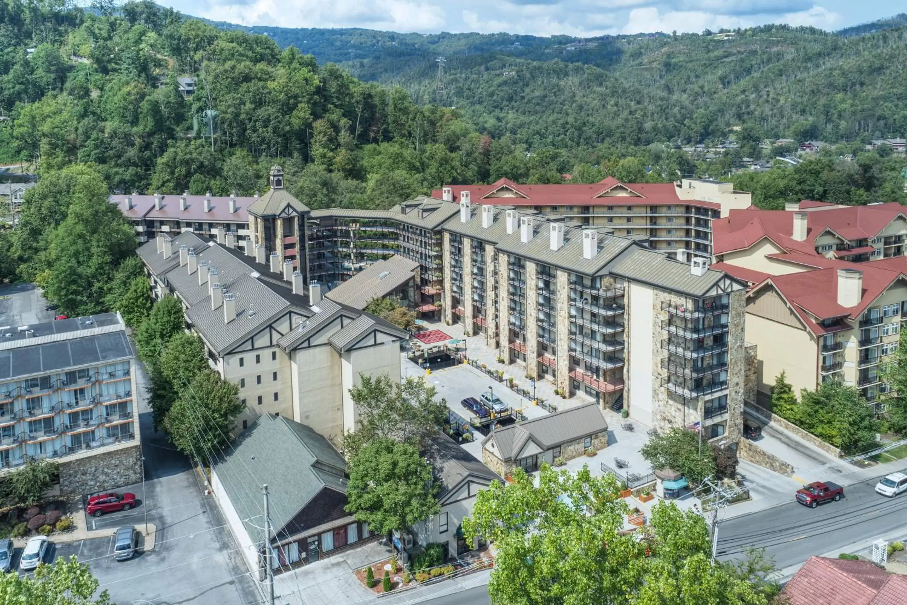Bird's eye view in Gatlinburg Town Square Bird's eye view in Gatlinburg Town Square