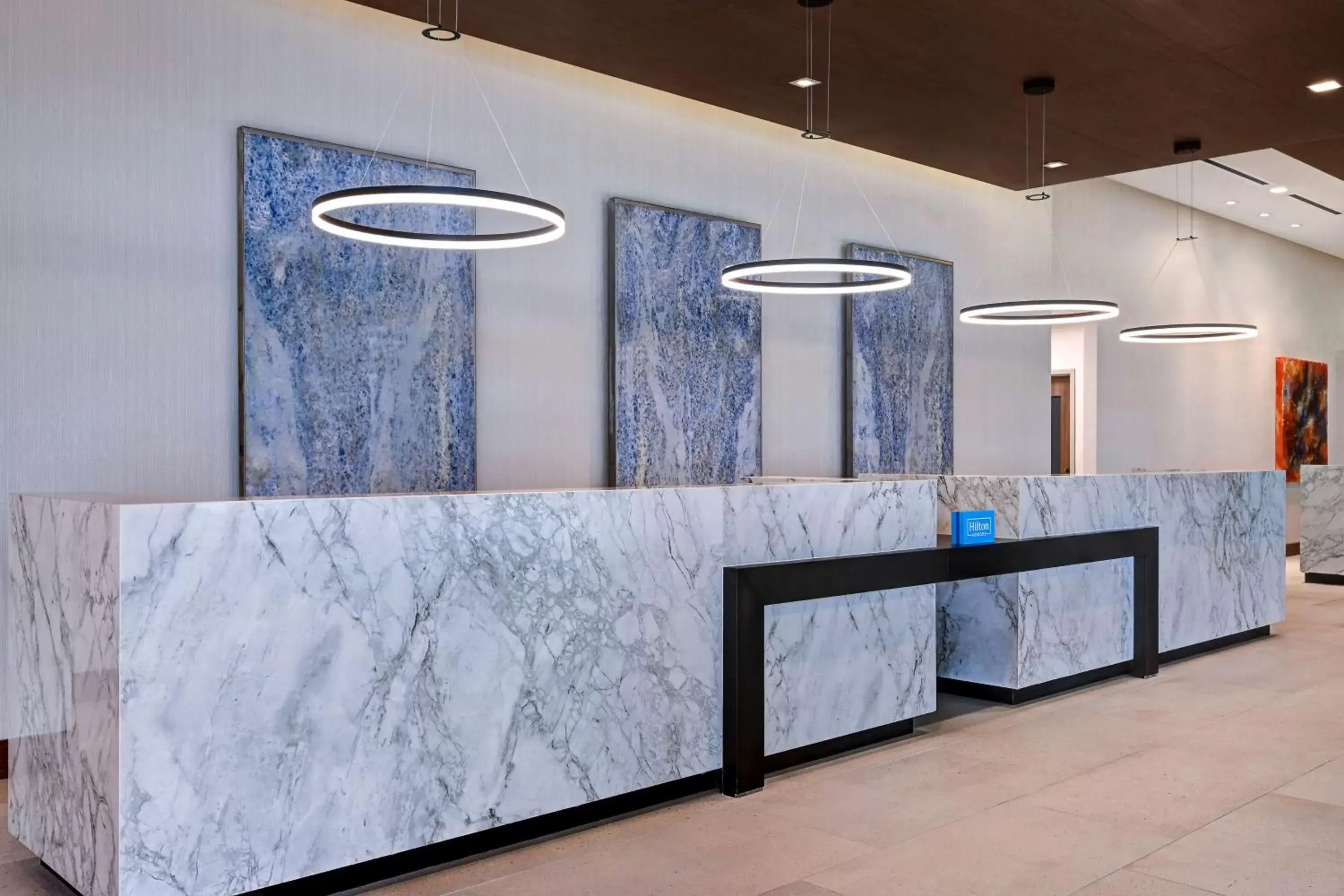 Lobby or reception, Bathroom in Hilton Garden Inn Anaheim Resort