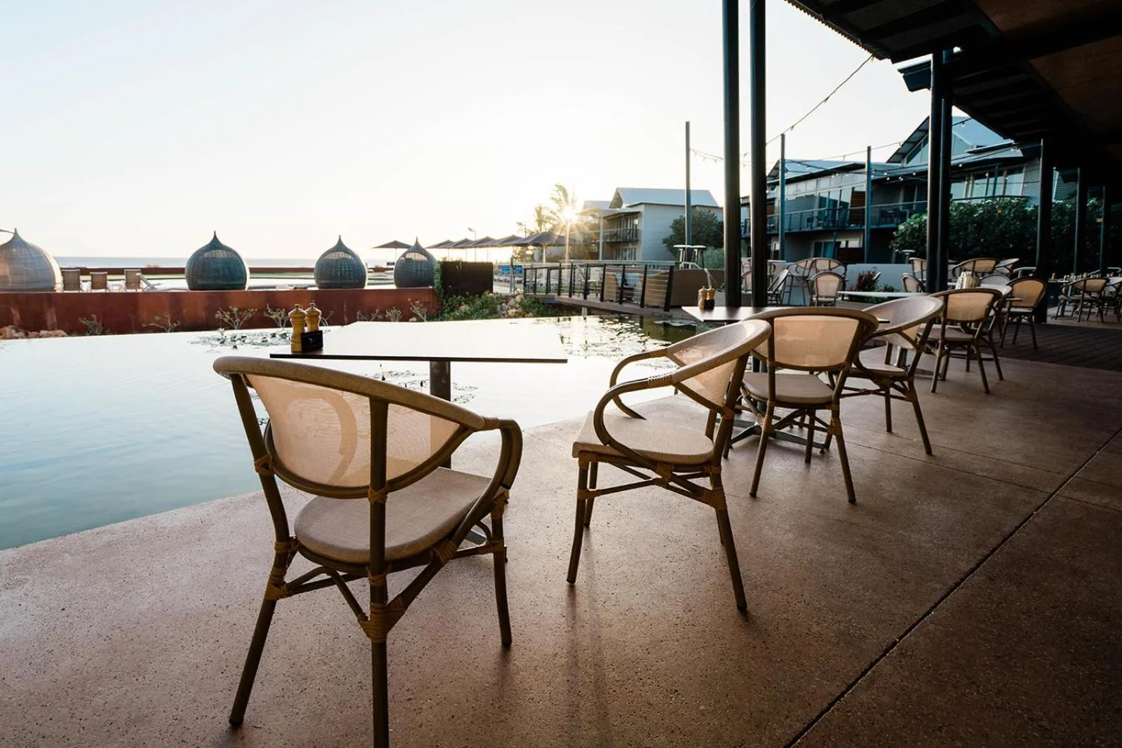 Seating area in Mantarays Ningaloo Beach Resort