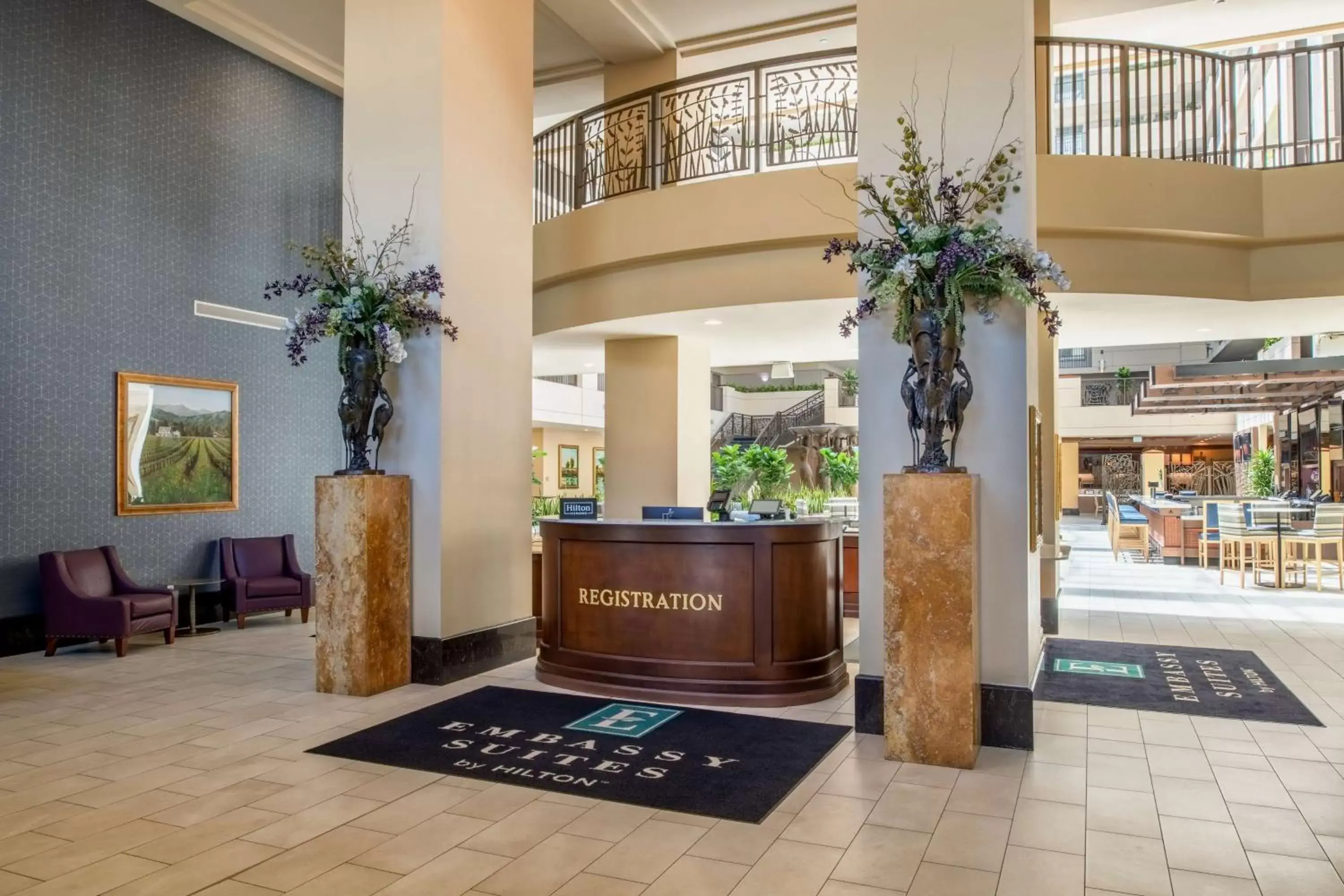 Lobby or reception, Lobby/Reception in Embassy Suites by Hilton Sacramento Riverfront Promenade