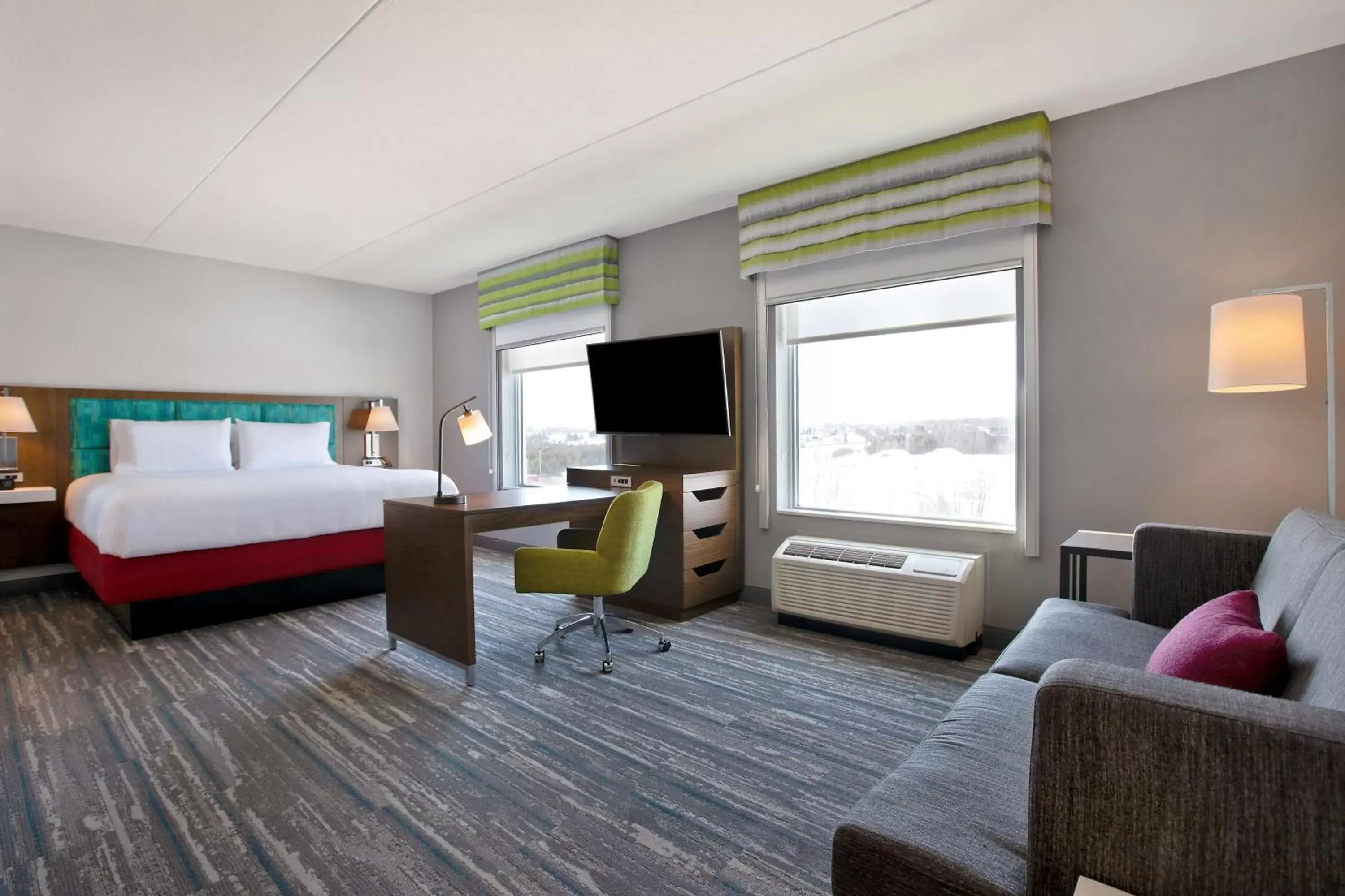 Living room in Hampton Inn & Suites Ottawa West, Ontario, Canada