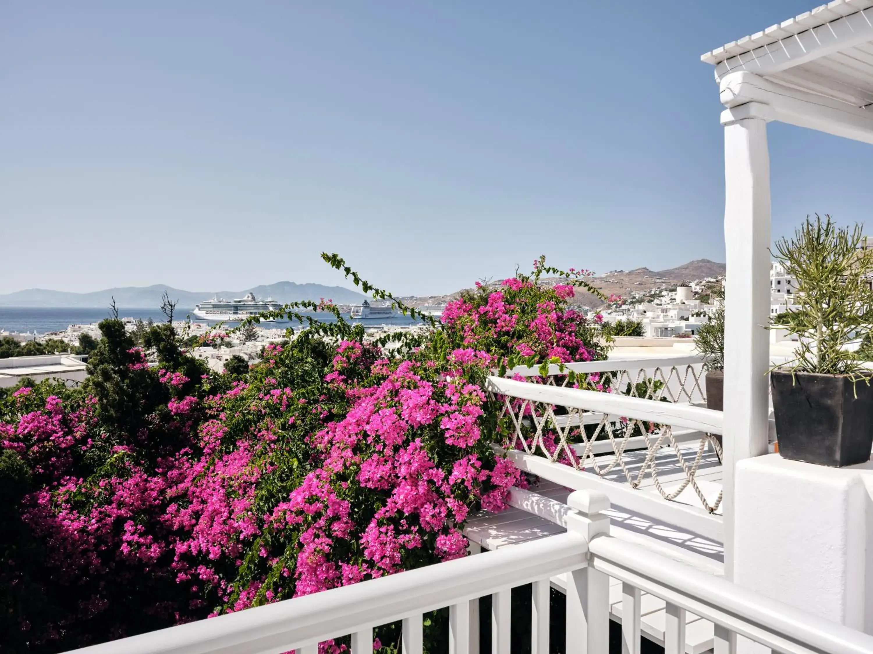 Balcony/Terrace in Belvedere Mykonos - Main Hotel