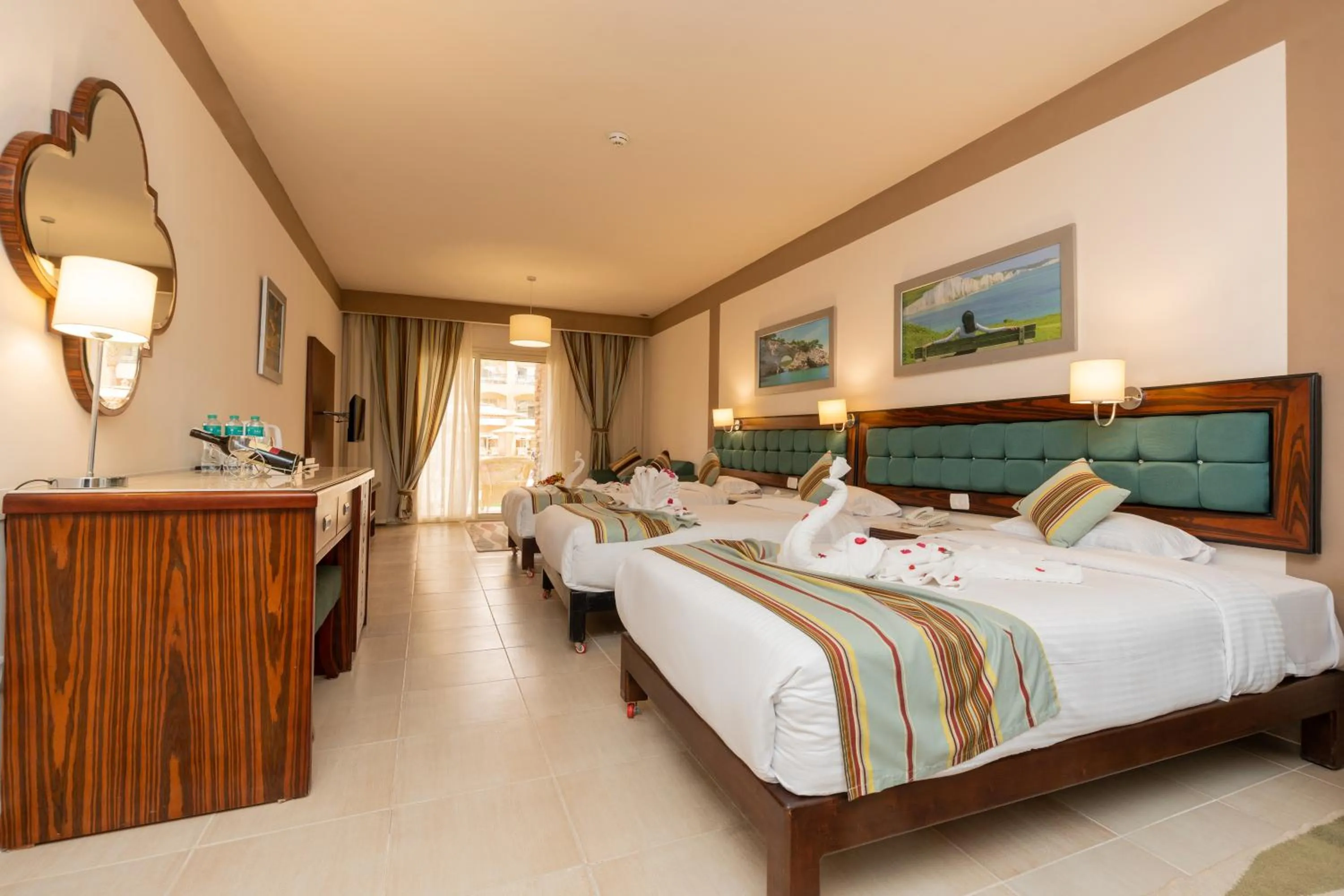Bedroom, Bed in El Karma Beach Resort & Aqua Park - Hurghada