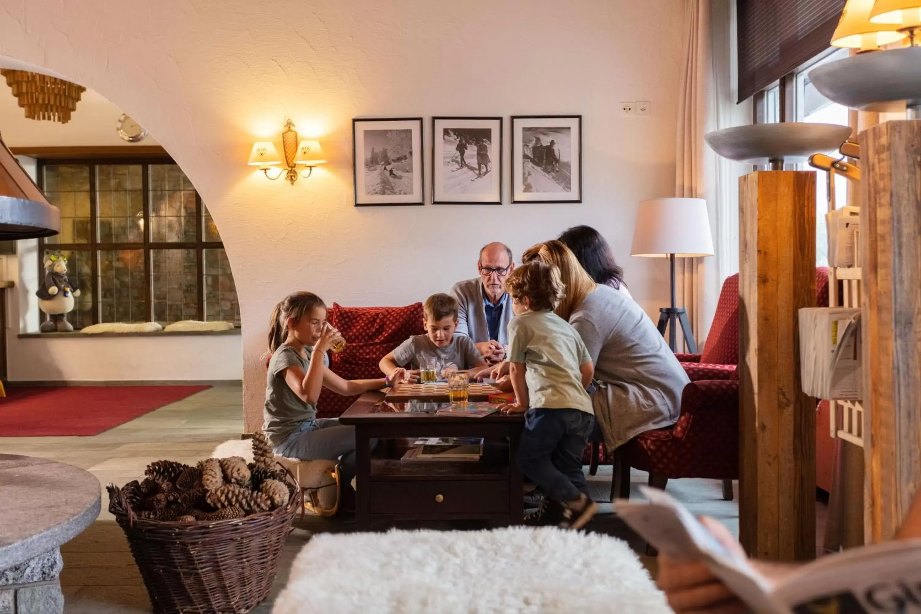 Lobby or reception, Family in Hotel Sport Klosters