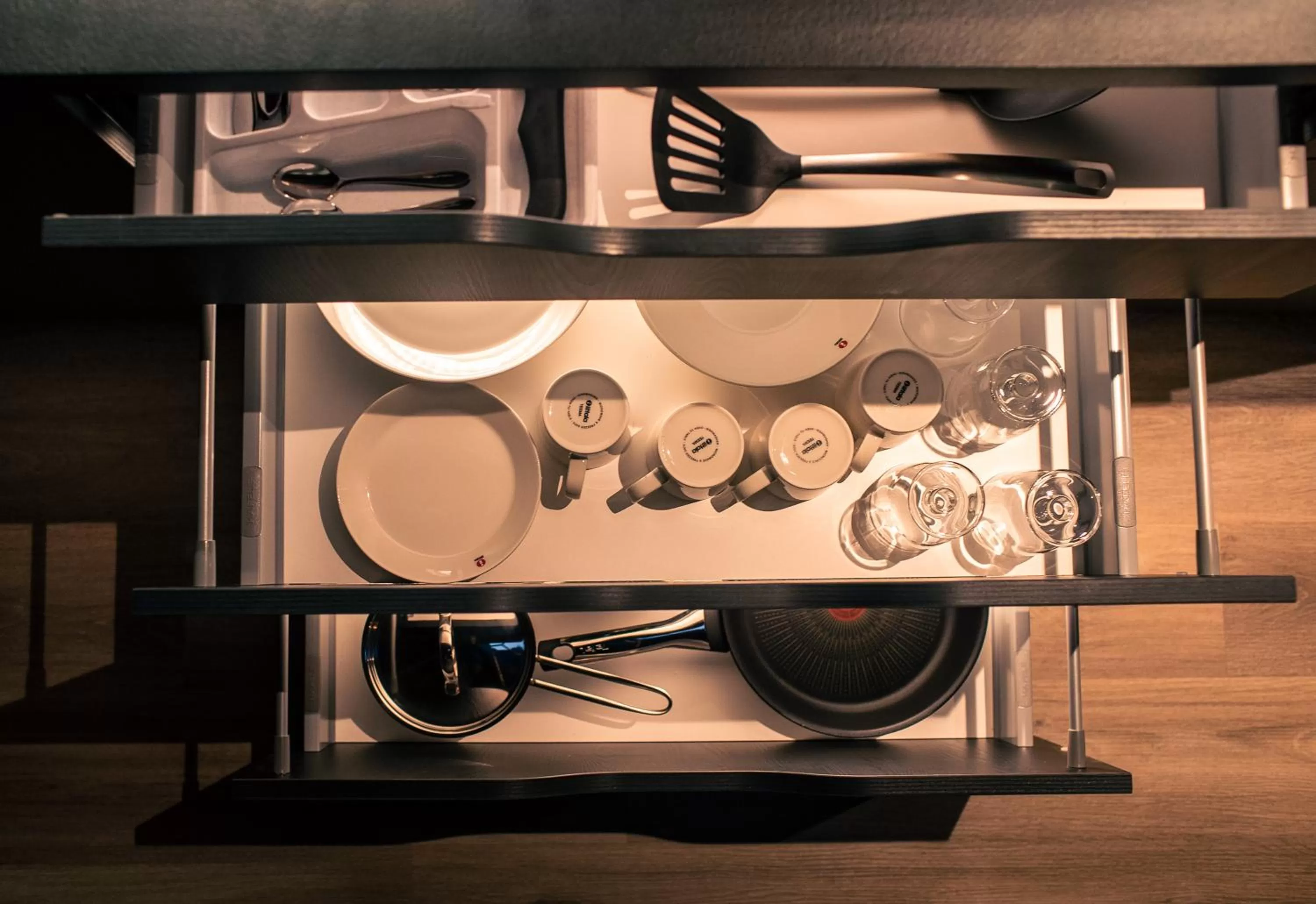 Kitchen or kitchenette in Apukka Resort