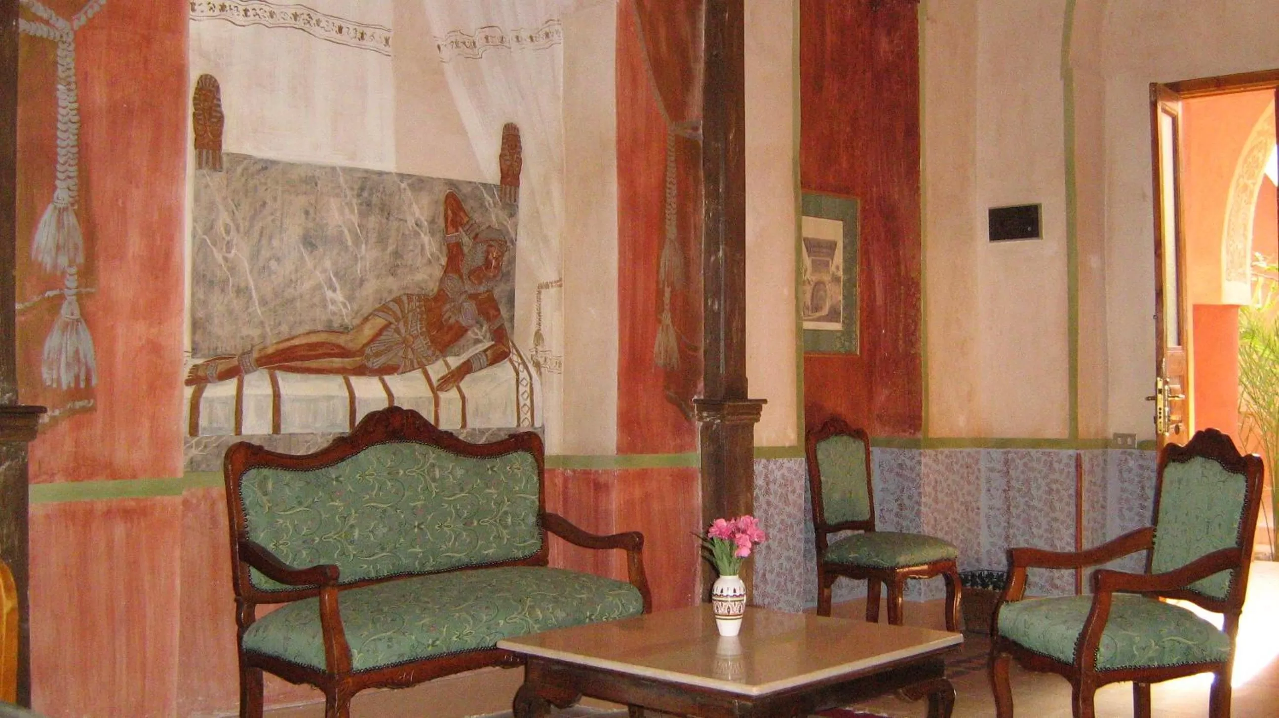 Seating area in Al Moudira Hotel