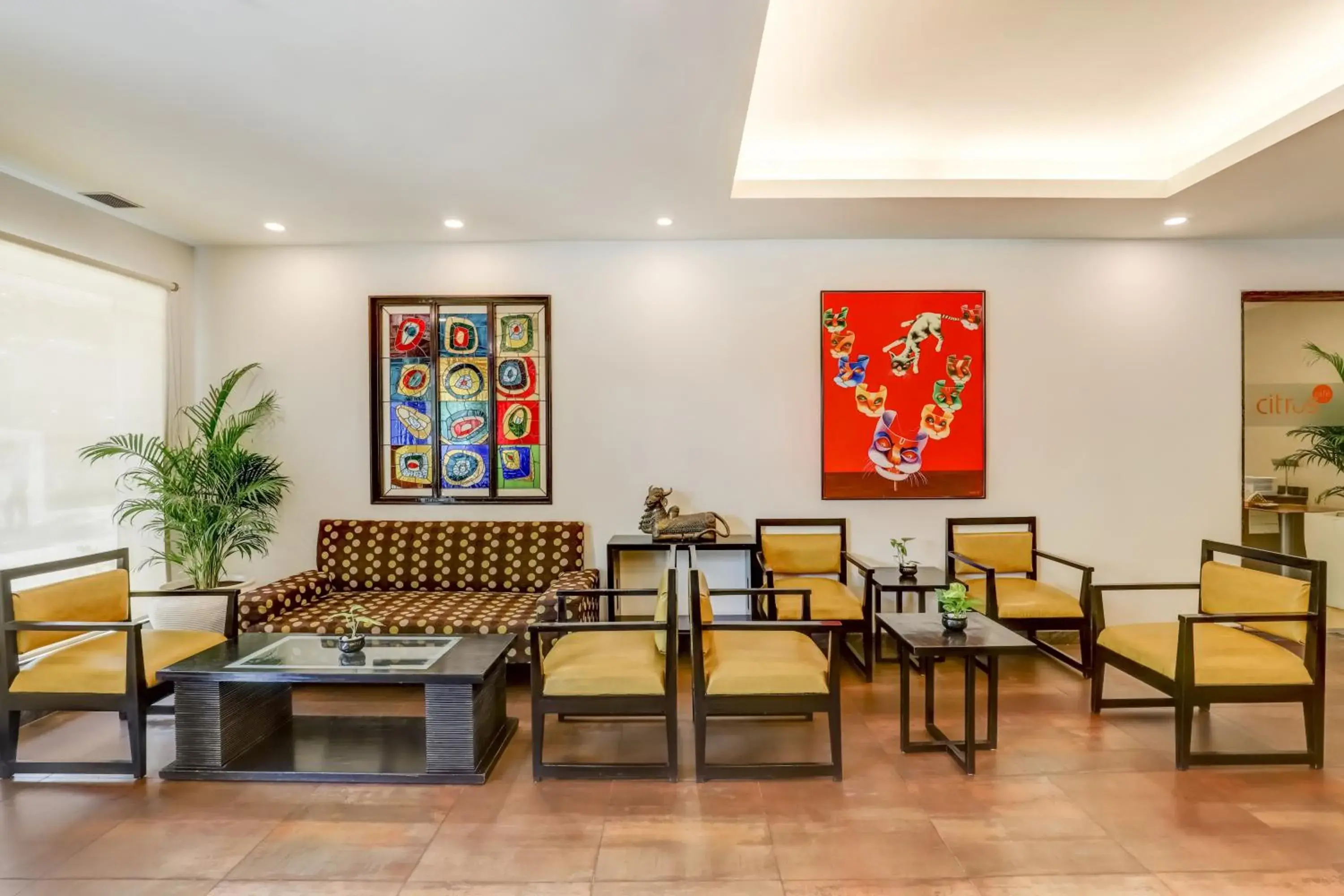 Seating area in Lemon Tree Hotel, Ahmedabad