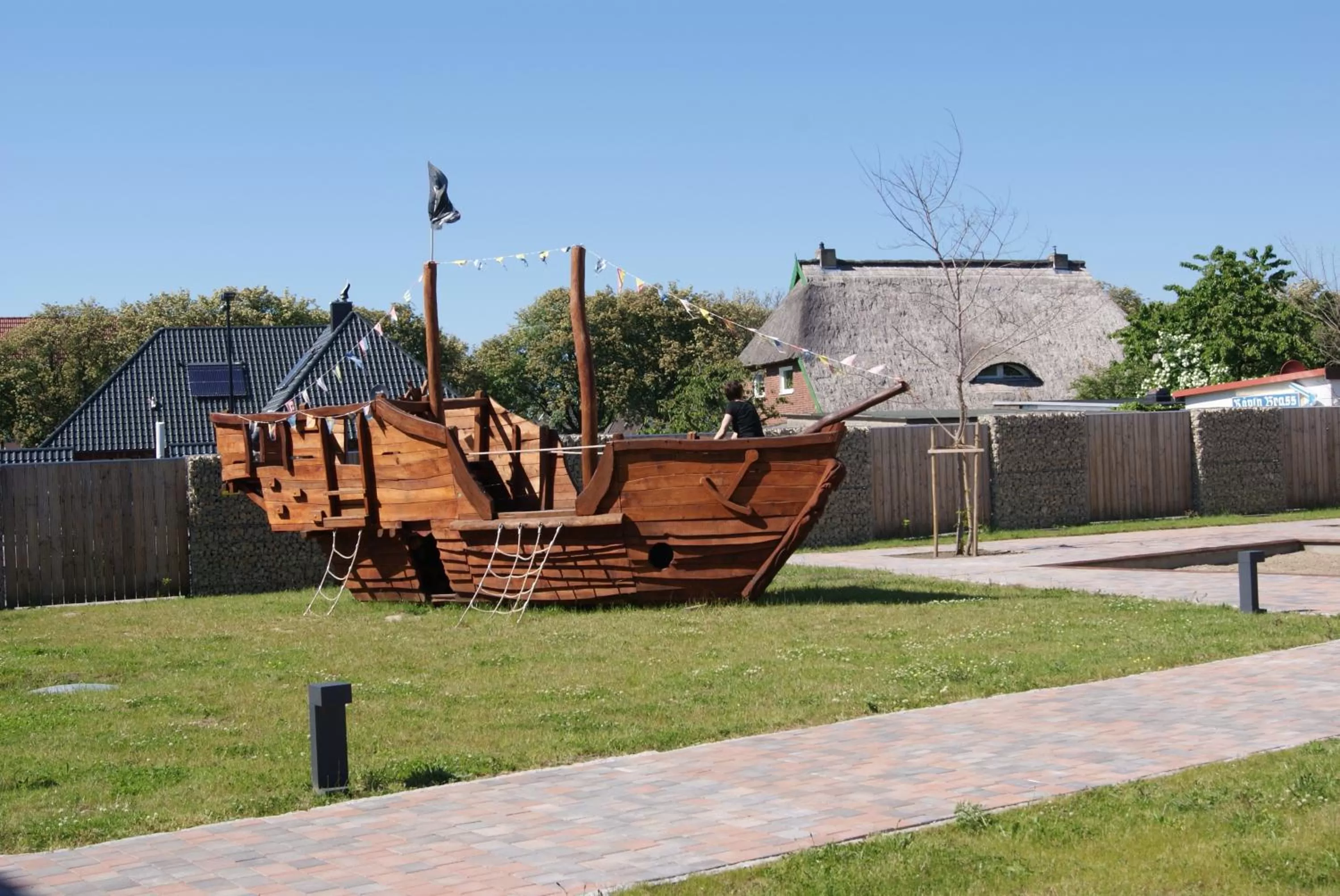 Patio in Strandhotel Dranske