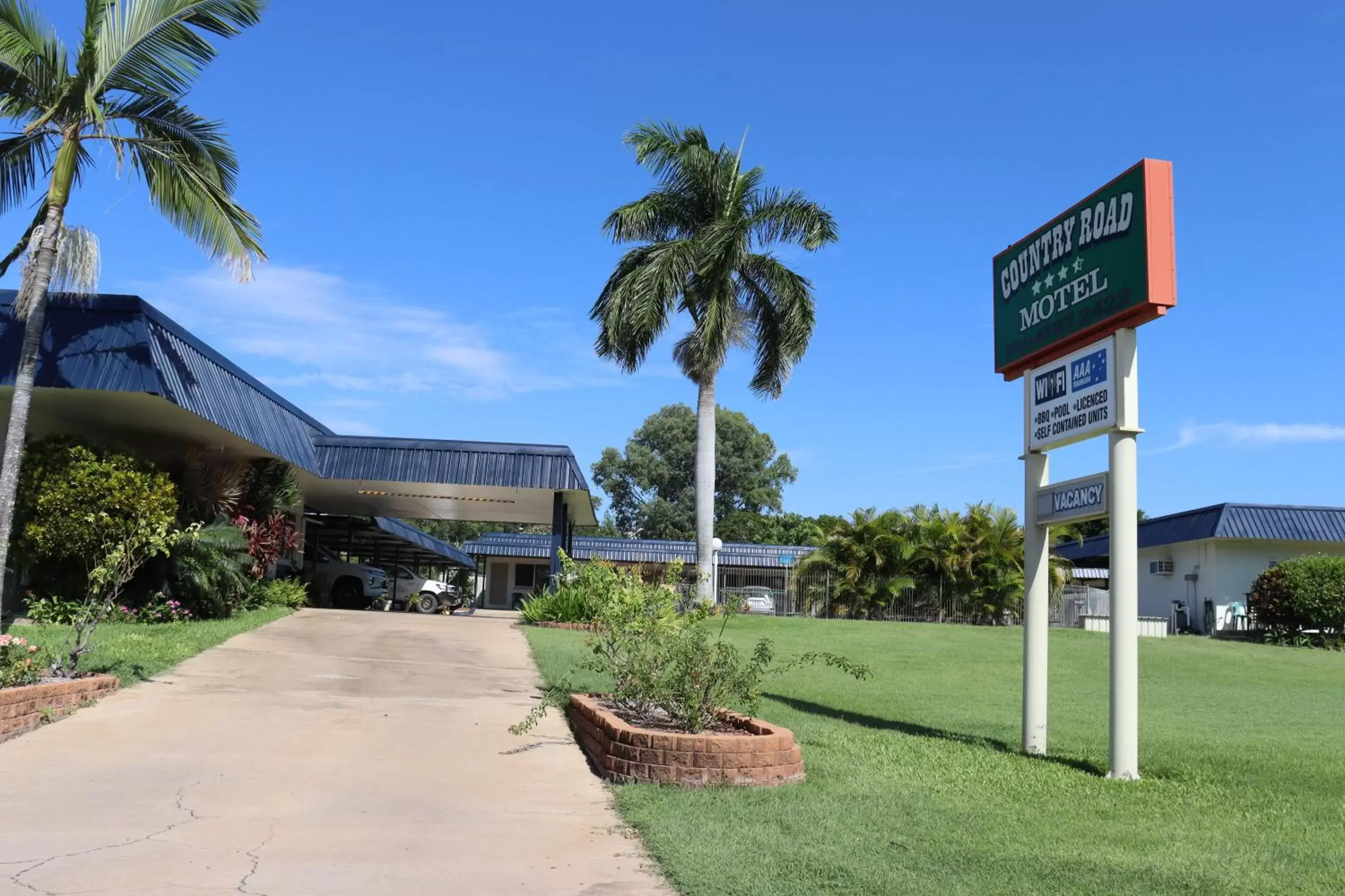 Property Building in Country Road Motel