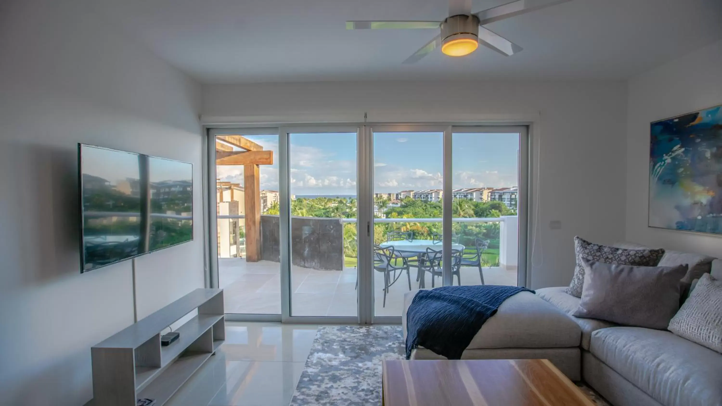 Seating Area in Mareazul Beach Front Condos At playa del Carmen