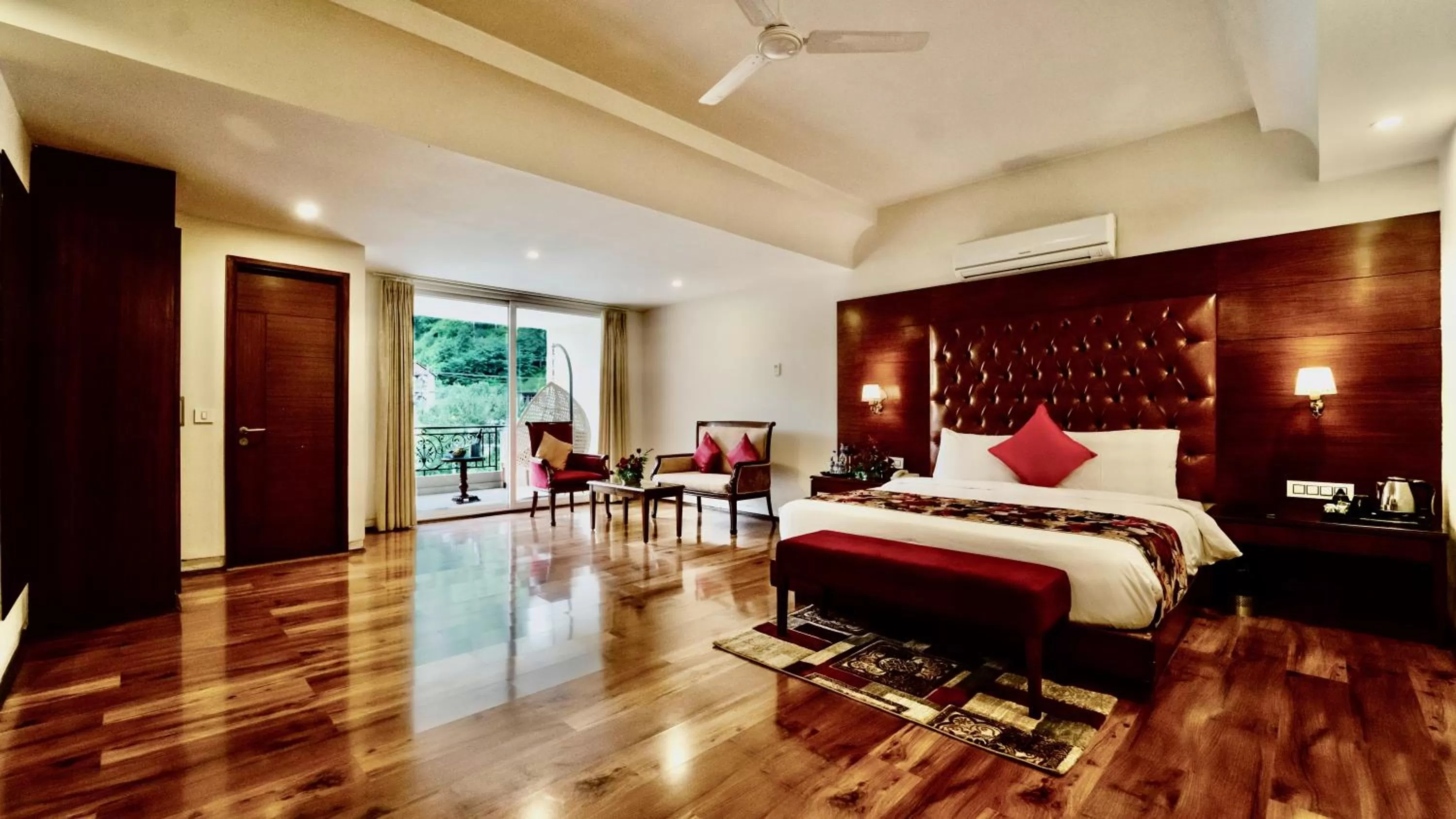 Bed in The Allure Grand Resort -A Majestic Riverside Retreat