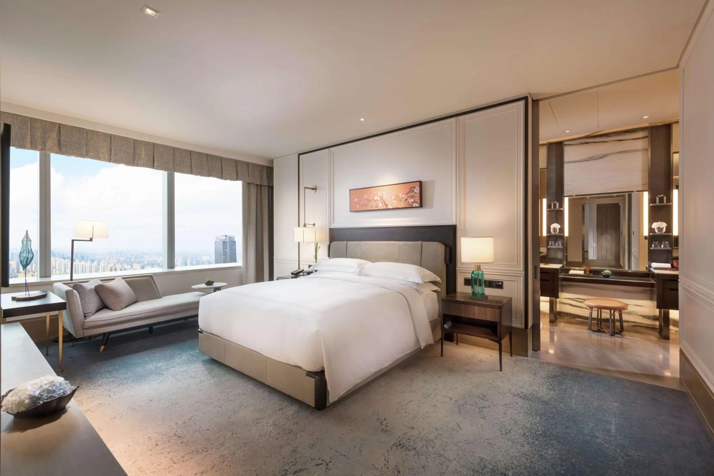 Living room, Bed in Conrad Shenyang