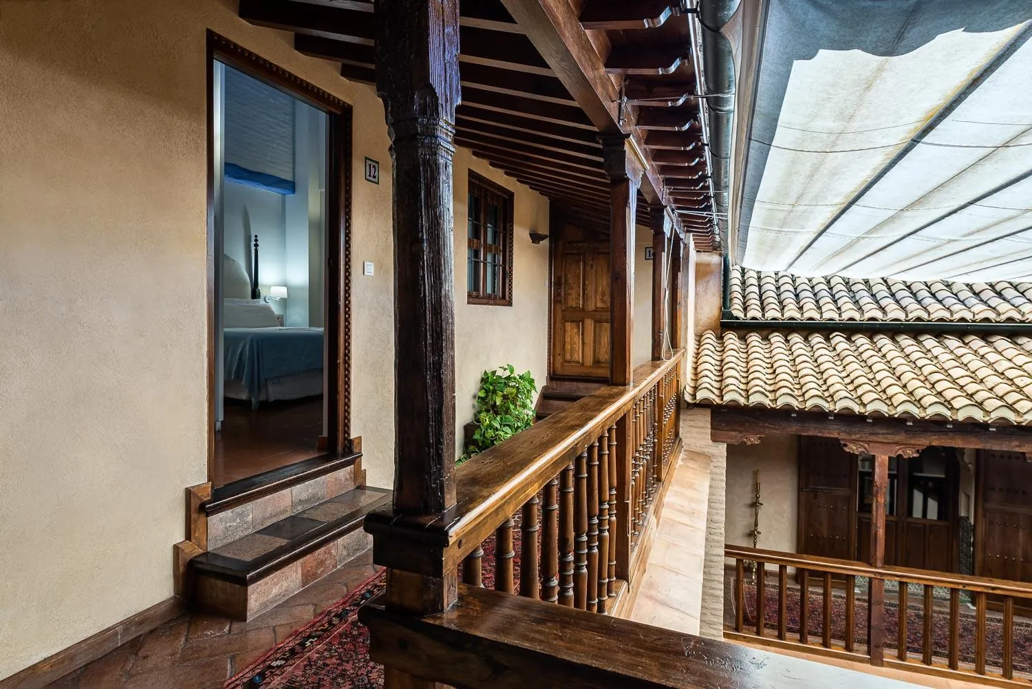 Inner courtyard view in Hotel Casa Morisca