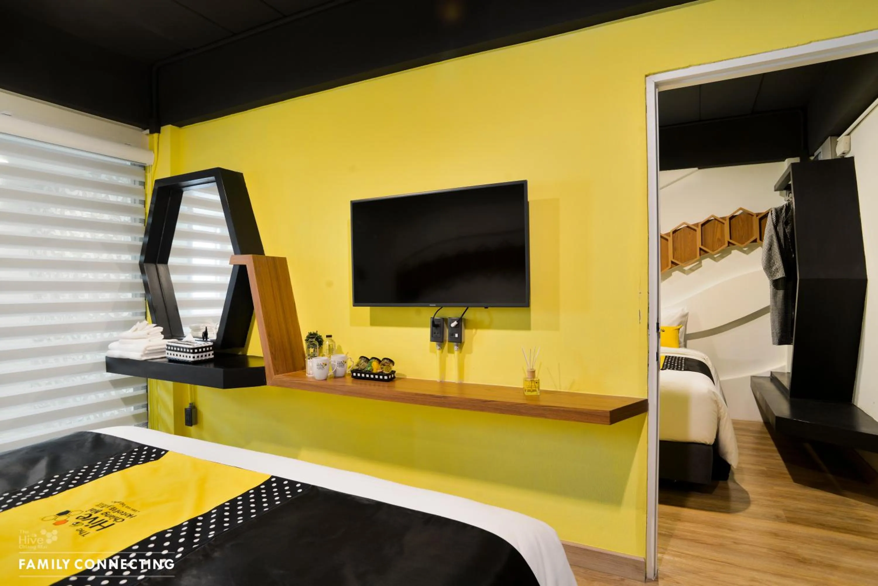 Bed in The Hive Chiang Mai Hotel