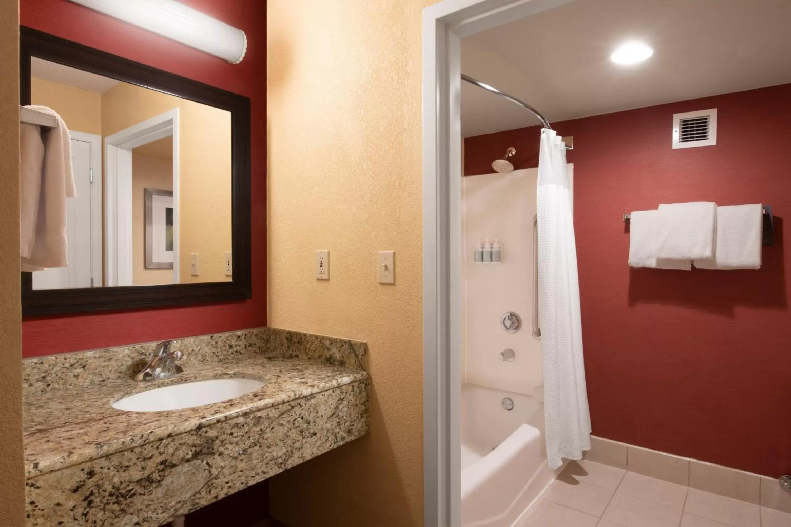 Bathroom in Courtyard by Marriott Dallas Plano in Legacy Park