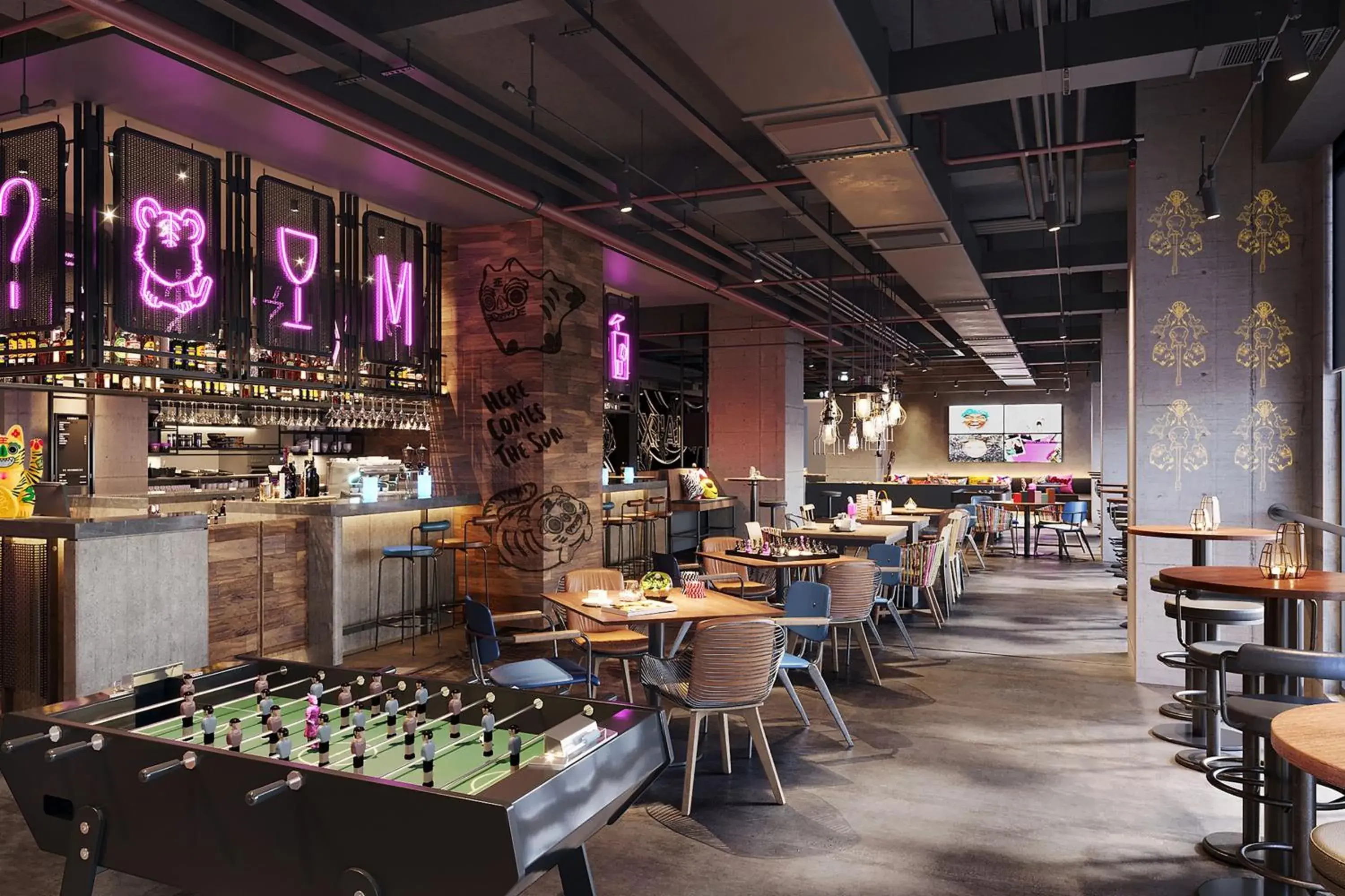 Lounge or bar in Moxy Xi'an Beilin Lounge or bar in Moxy Xi'an Beilin