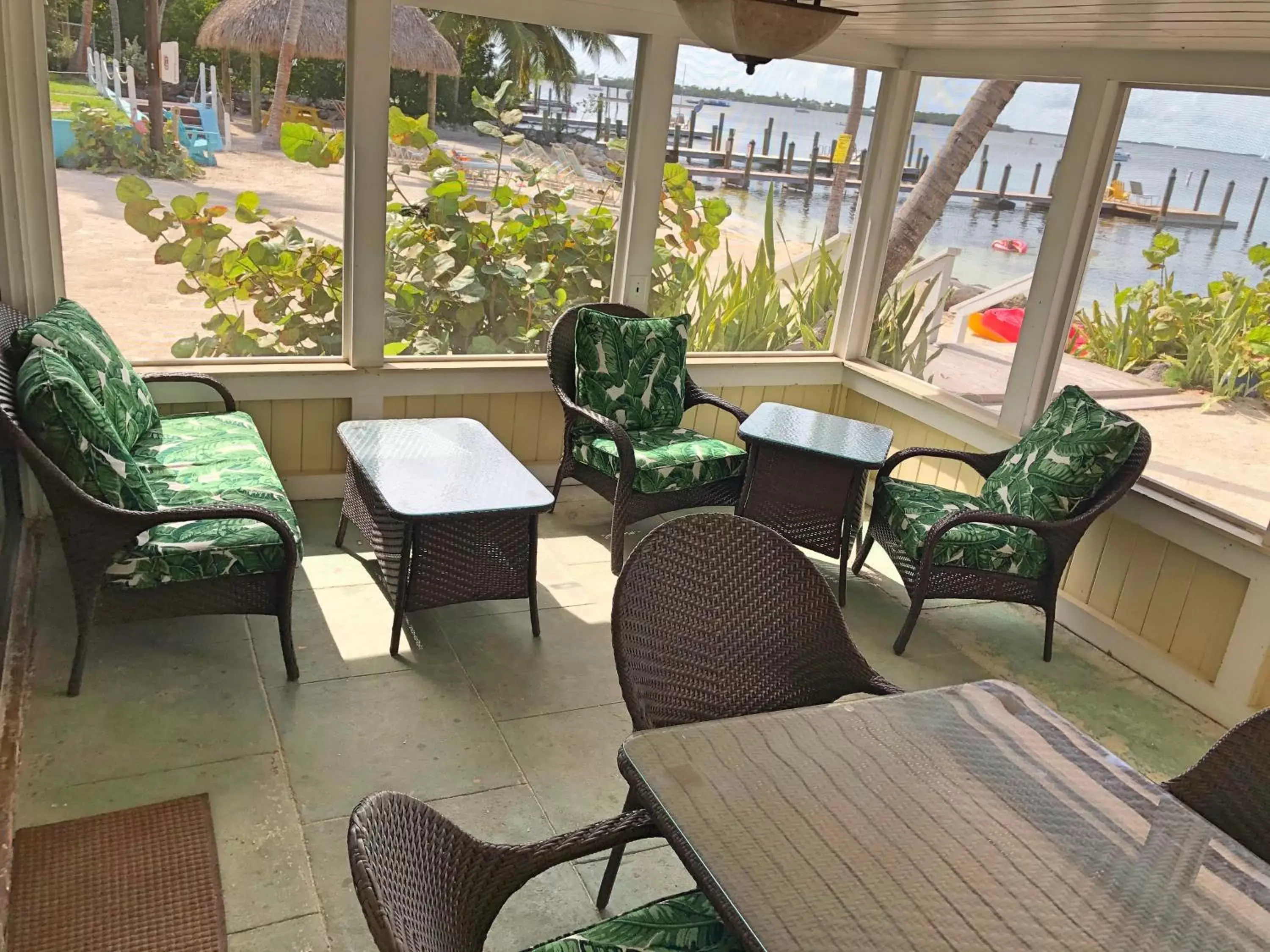 Patio in The Pelican Key Largo Cottages