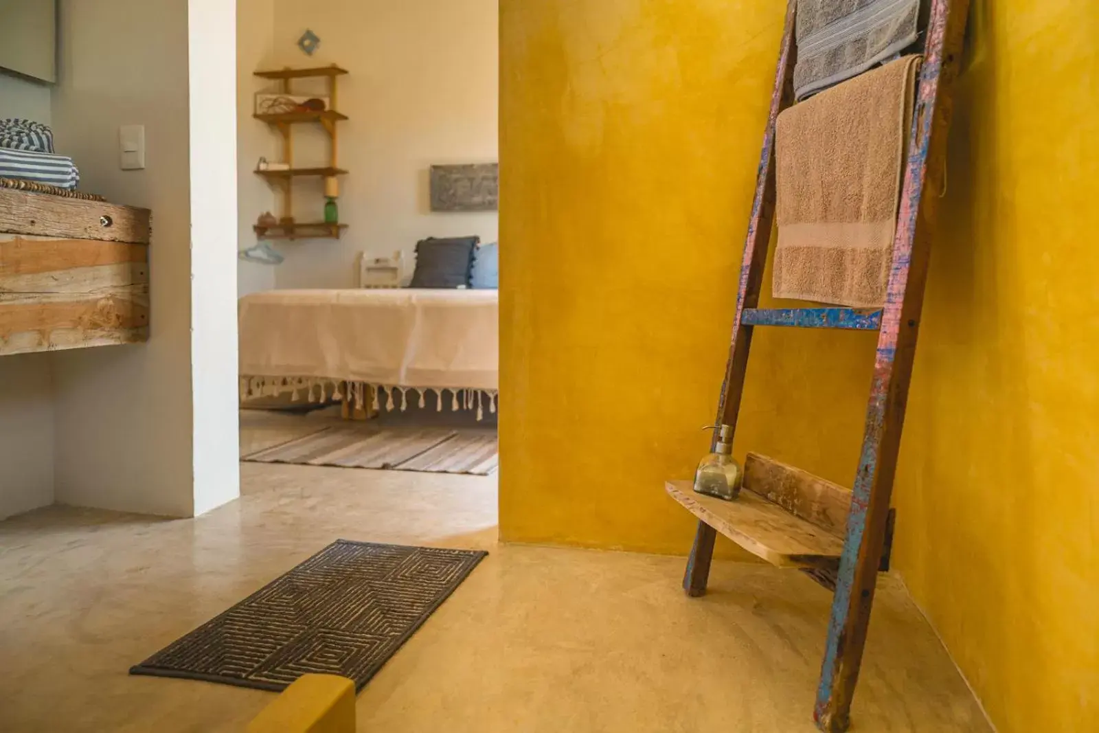 Bedroom in Casa Mia El Cuyo Eco Beach Boutique Hotel