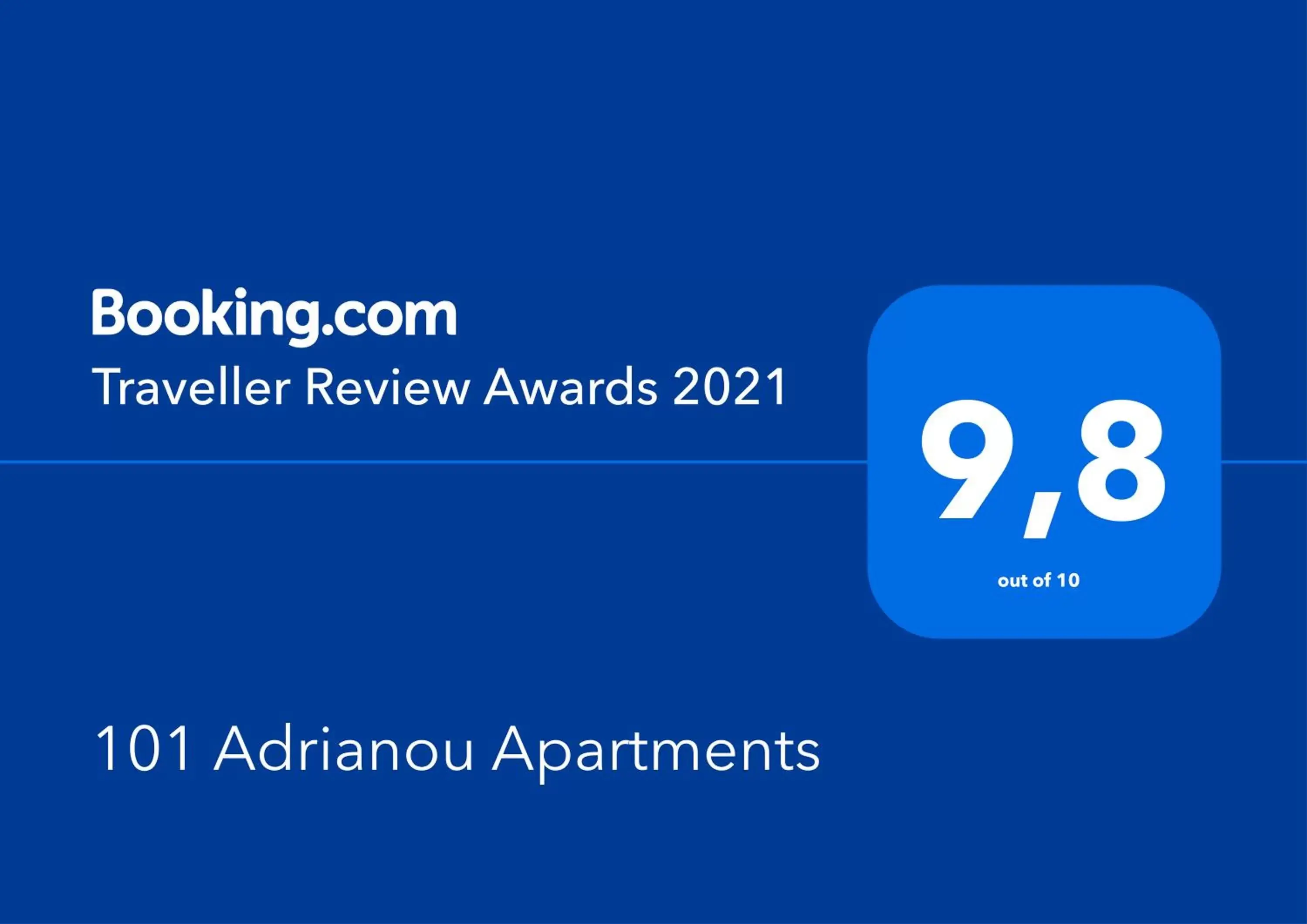 Certificate/Award, Logo/Certificate/Sign/Award in 101 Adrianou Apartments