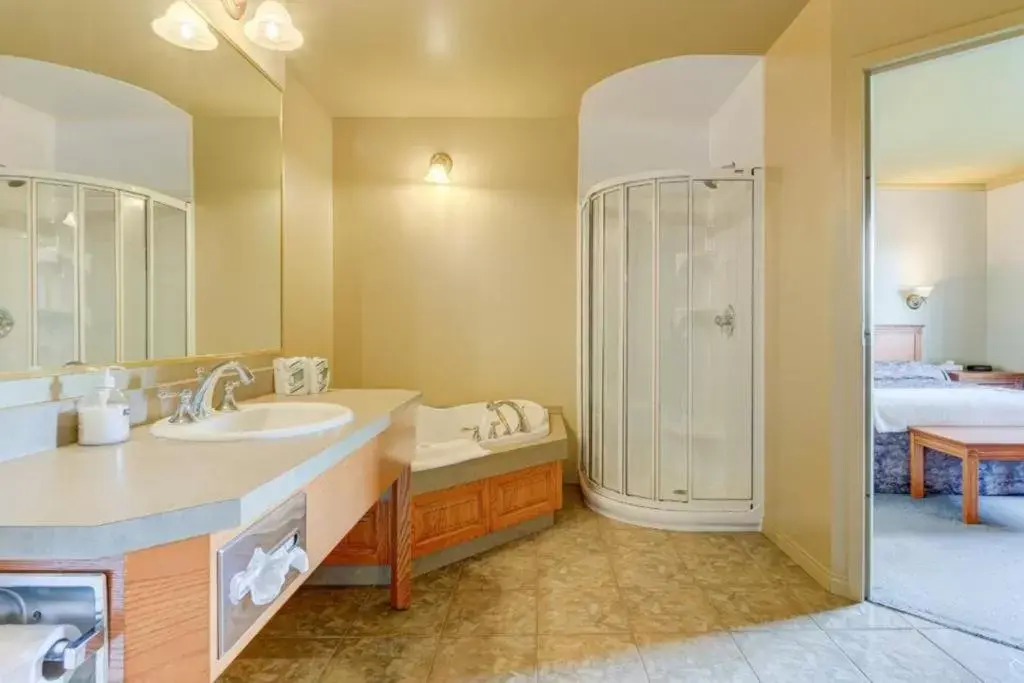 Shower, Bathroom in Hôtel Val-des-Sources