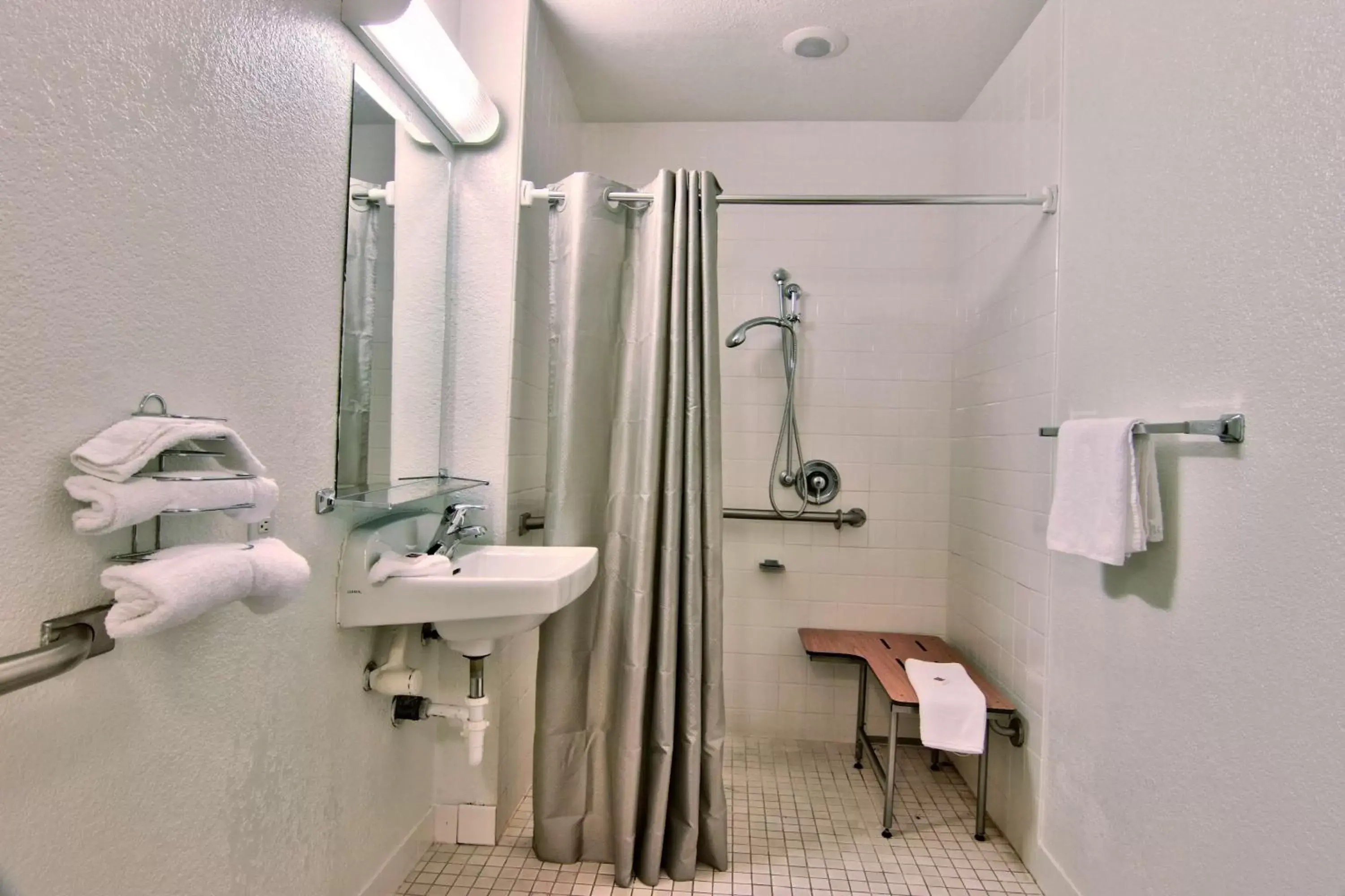 Shower, Bathroom in Motel 6-Sacramento, CA - South Sacramento and Elk Grove