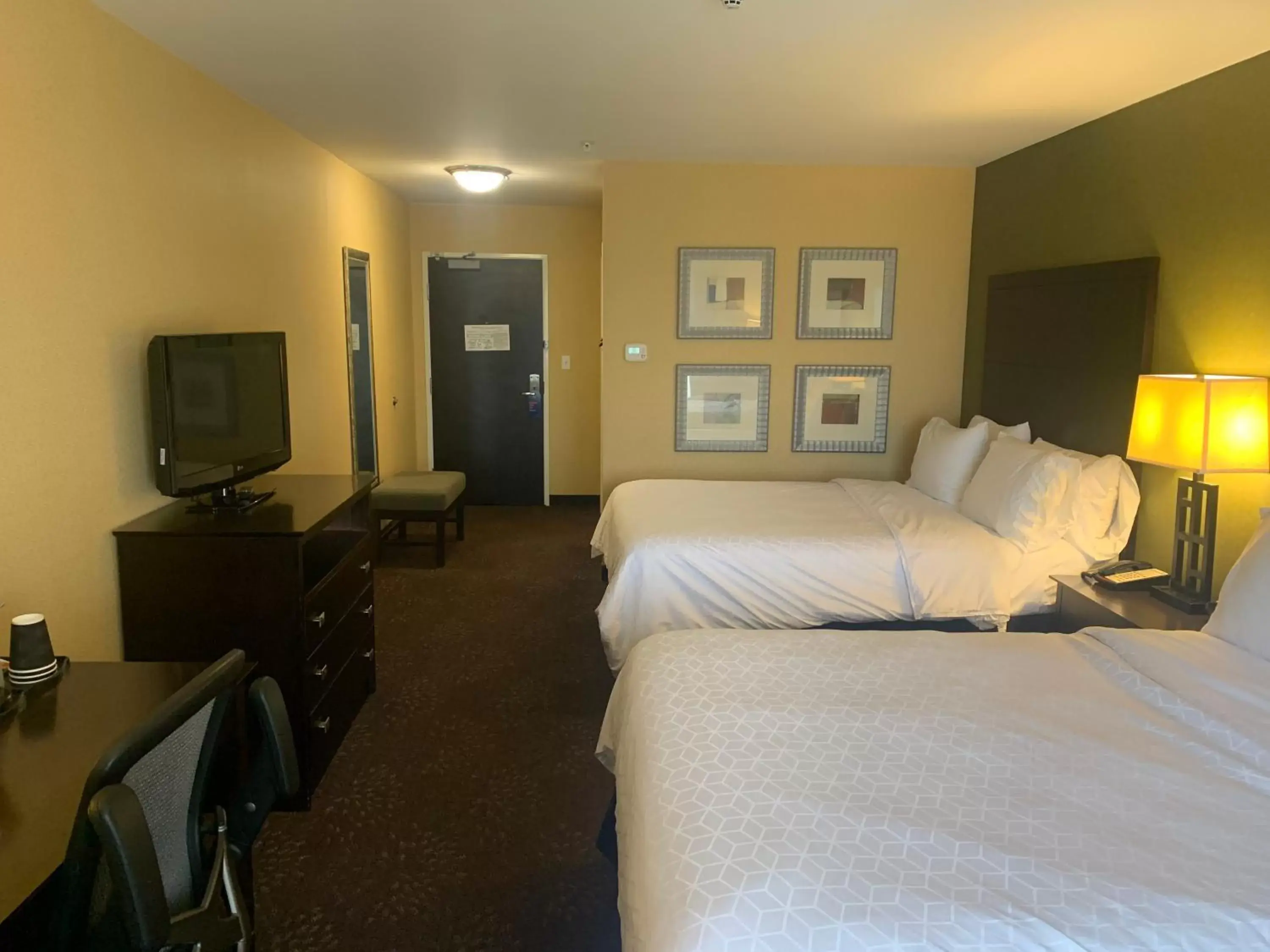 Bed, TV/Entertainment Center in Holiday Inn Express Hotel & Suites Lansing-Dimondale, an IHG Hotel