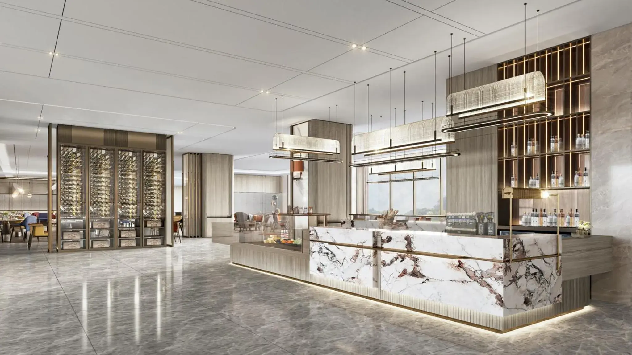 Lounge or bar in Crowne Plaza Shanghai Jinxiu by IHG Lounge or bar in Crowne Plaza Shanghai Jinxiu by IHG