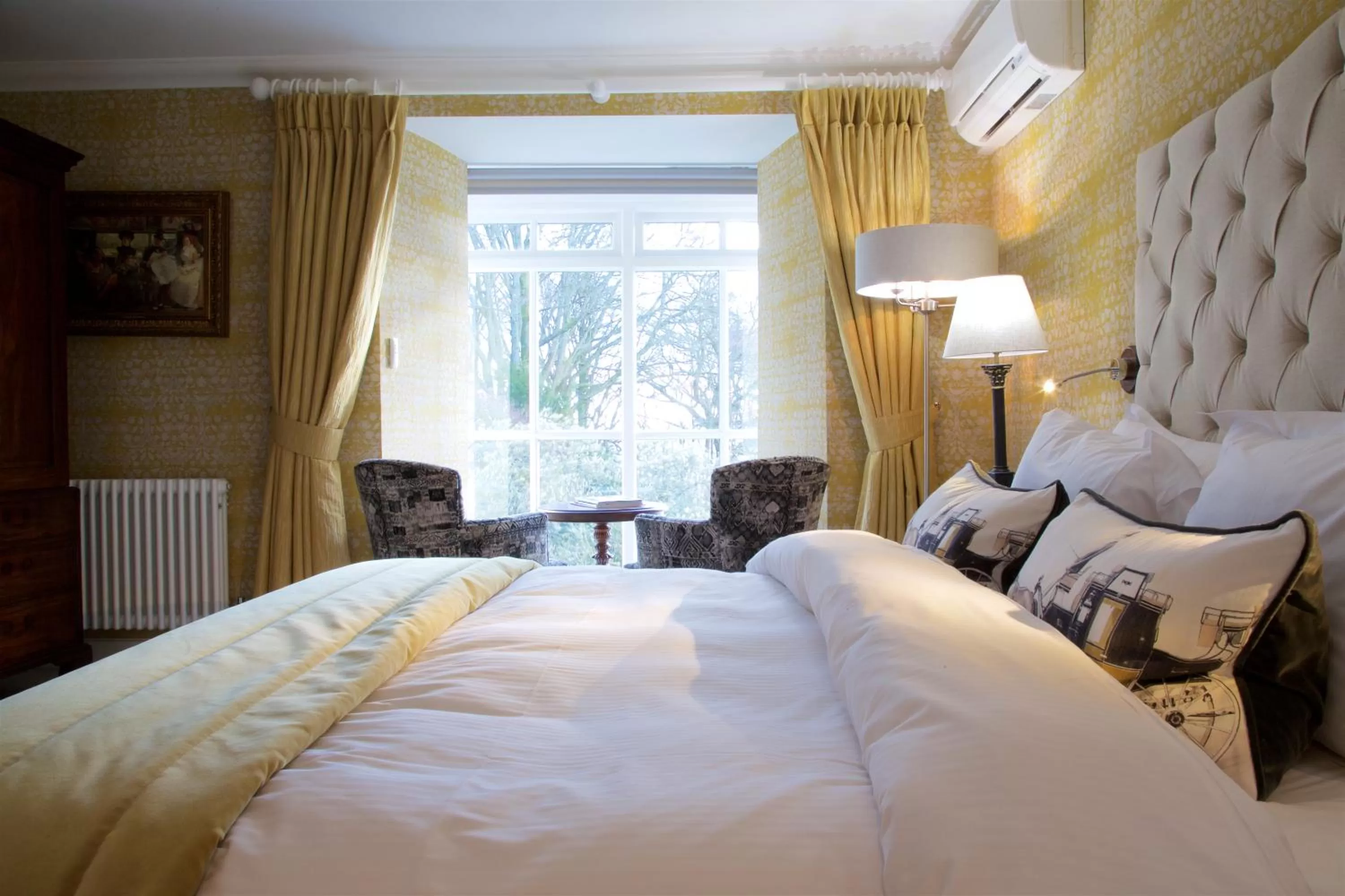 Photo of the whole room, Bed in Storrs Hall Hotel on the shore of Lake Windermere