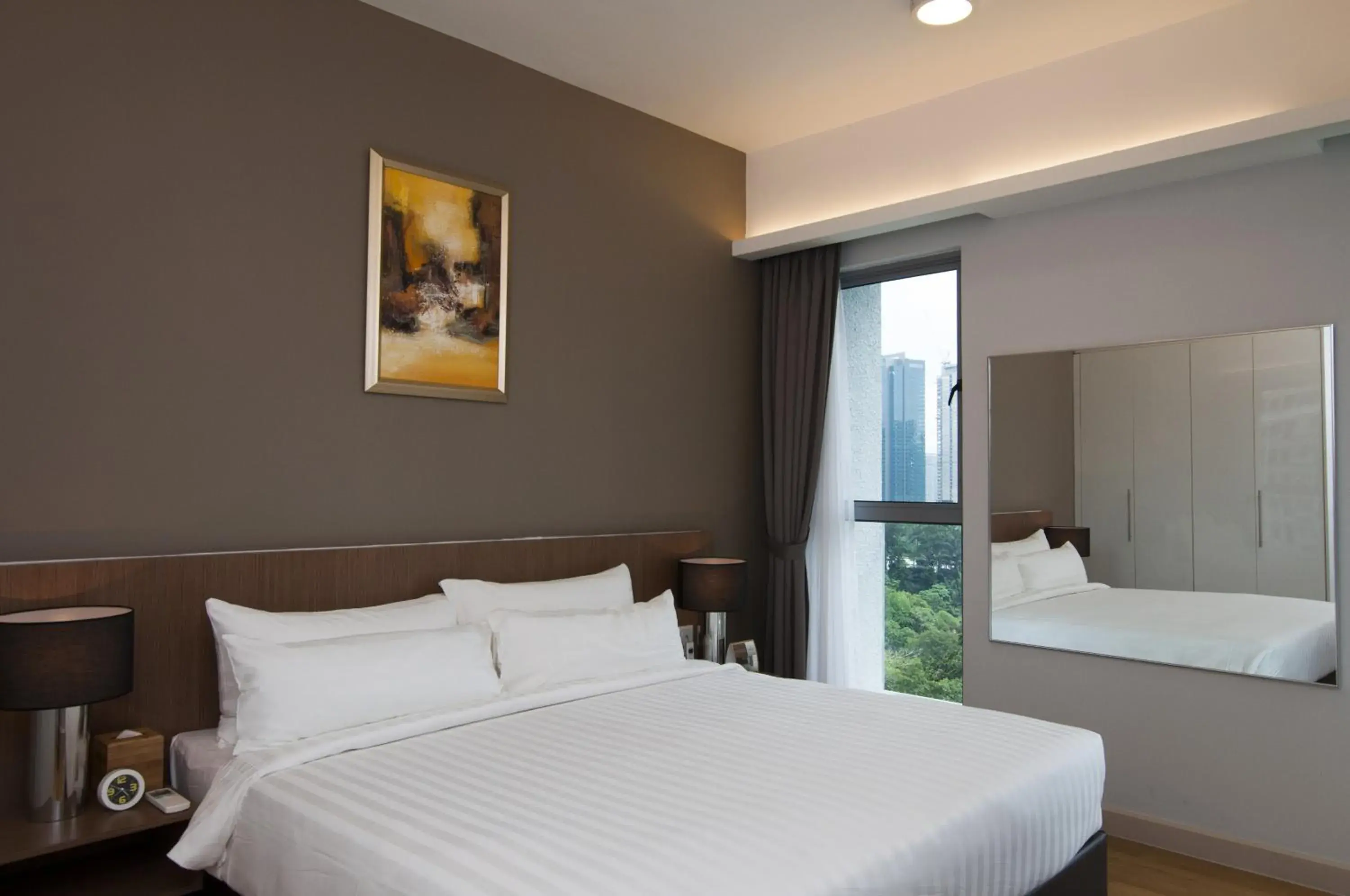 View (from property/room), Bed in Suasana Suites Bukit Ceylon