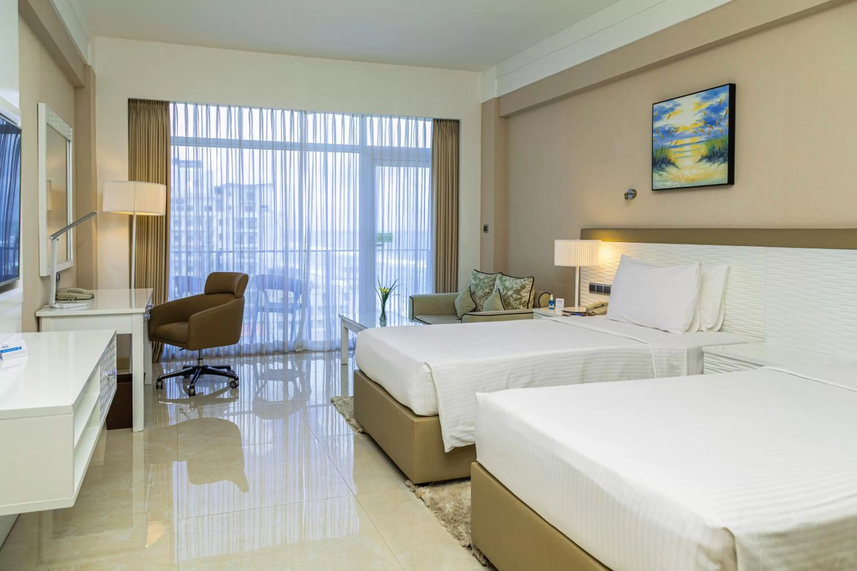 Premier Twin Room with Complimentary City Tour & Access to Beach Lounge in Marino Beach Colombo